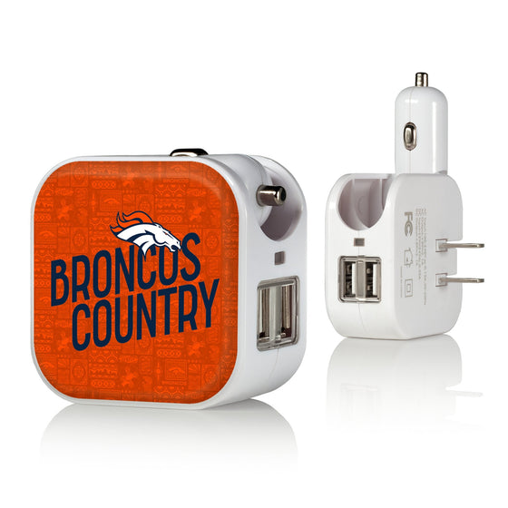 Denver Broncos 2024 Illustrated Limited Edition 2 in 1 USB Charger-0