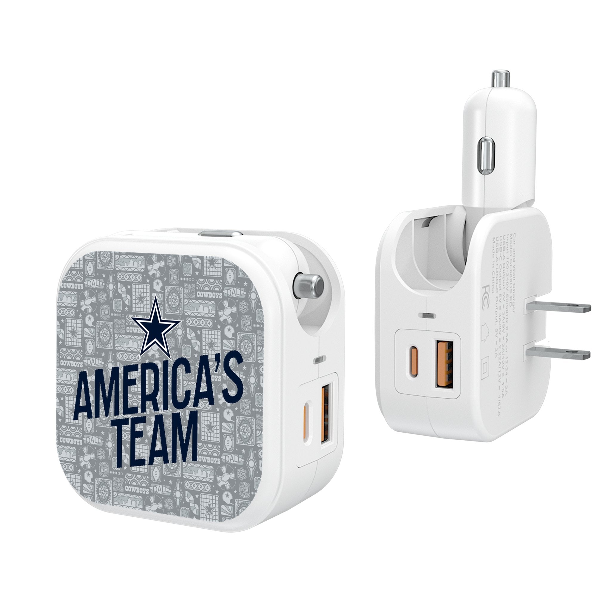Dallas Cowboys 2024 Illustrated Limited Edition 2 in 1 USB Charger - Sports Gifts, Sports Memorabilia, Sports Collectibles, Fan Shop