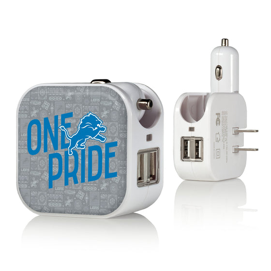 Detroit Lions 2024 Illustrated Limited Edition 2 in 1 USB Charger-0