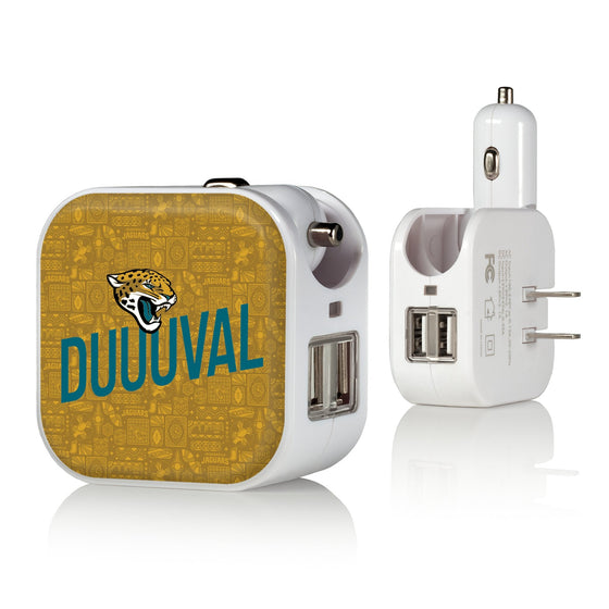 Jacksonville Jaguars 2024 Illustrated Limited Edition 2 in 1 USB Charger-0