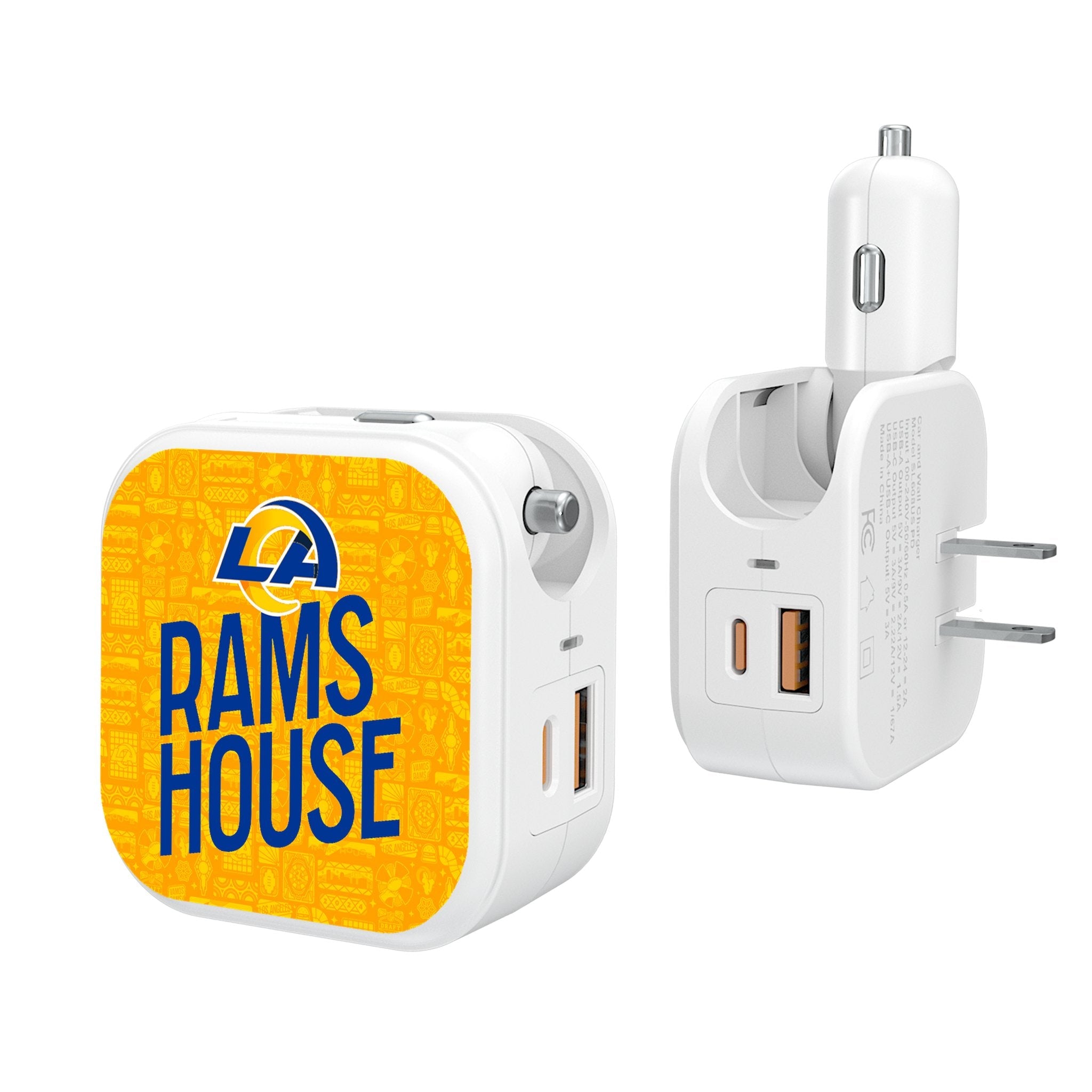 Los Angeles Rams 2024 Illustrated Limited Edition 2 in 1 USB Charger - Sports Gifts, Sports Memorabilia, Sports Collectibles, Fan Shop