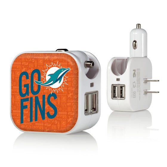 Miami Dolphins 2024 Illustrated Limited Edition 2 in 1 USB Charger-0