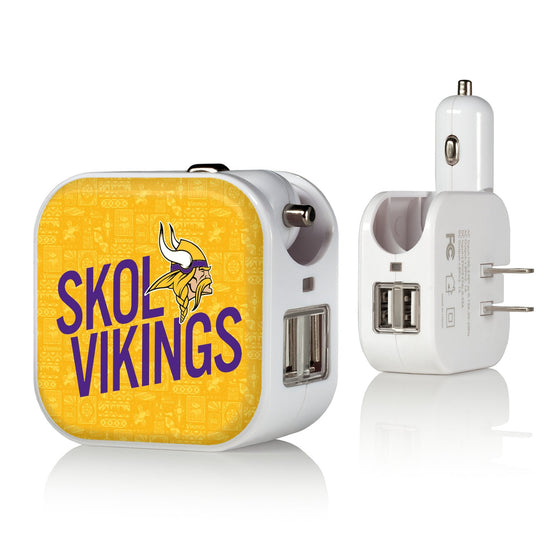 Minnesota Vikings 2024 Illustrated Limited Edition 2 in 1 USB Charger-0