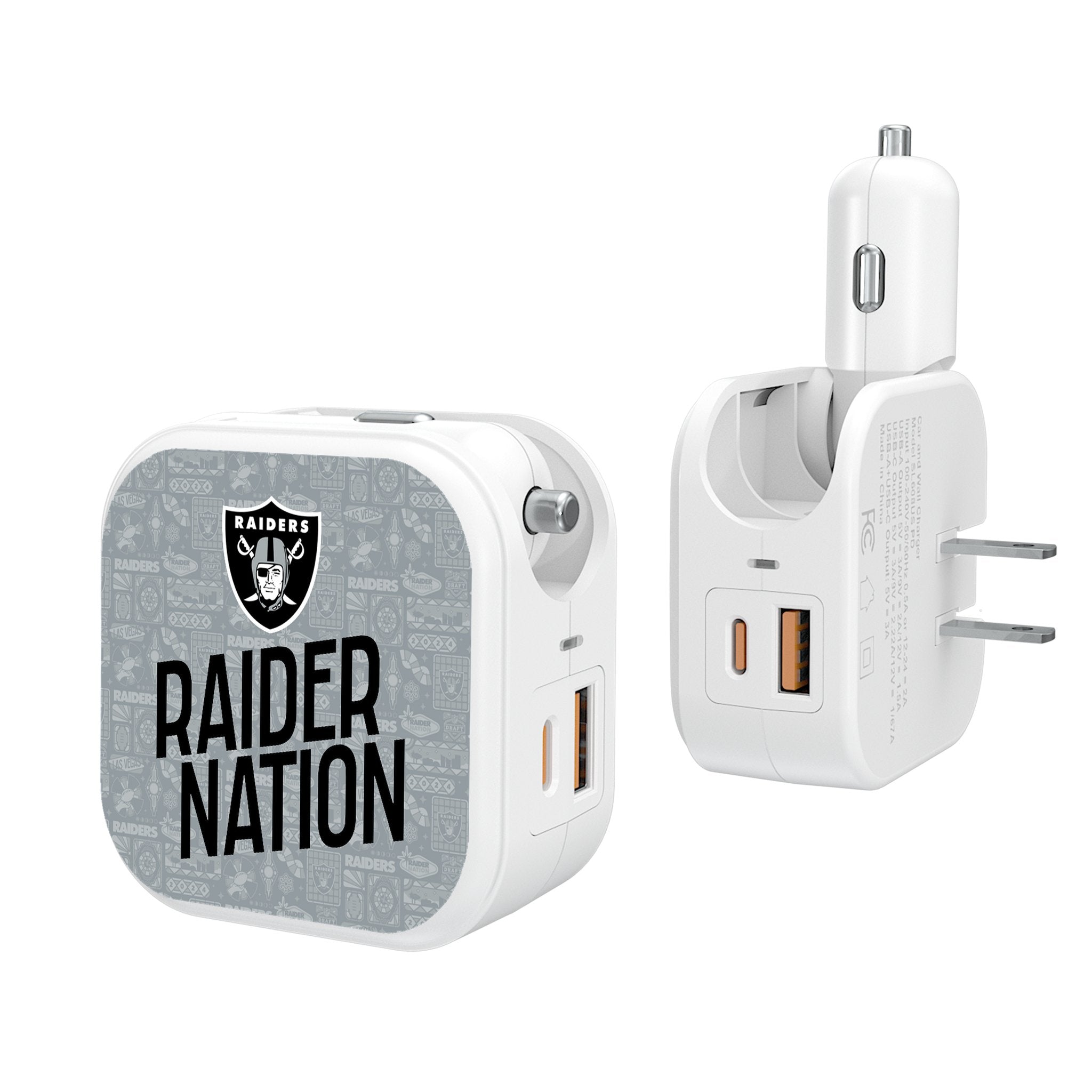 Las Vegas Raiders 2024 Illustrated Limited Edition 2 in 1 USB Charger - Sports Gifts, Sports Memorabilia, Sports Collectibles, Fan Shop