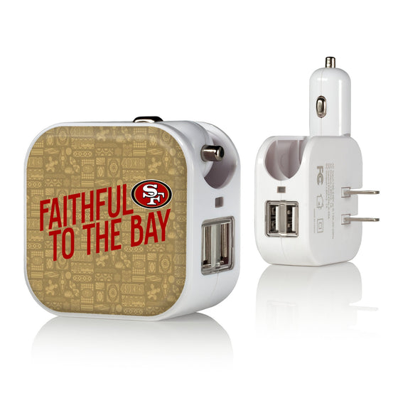 San Francisco 49ers 2024 Illustrated Limited Edition 2 in 1 USB Charger-0
