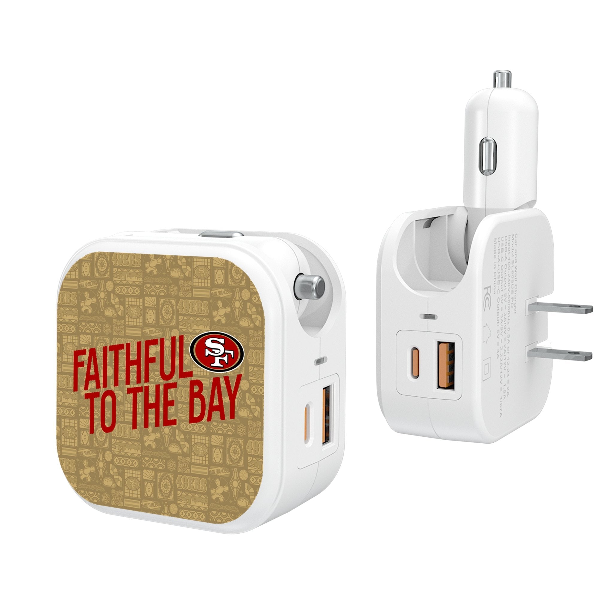 San Francisco 49ers 2024 Illustrated Limited Edition 2 in 1 USB Charger - Sports Gifts, Sports Memorabilia, Sports Collectibles, Fan Shop