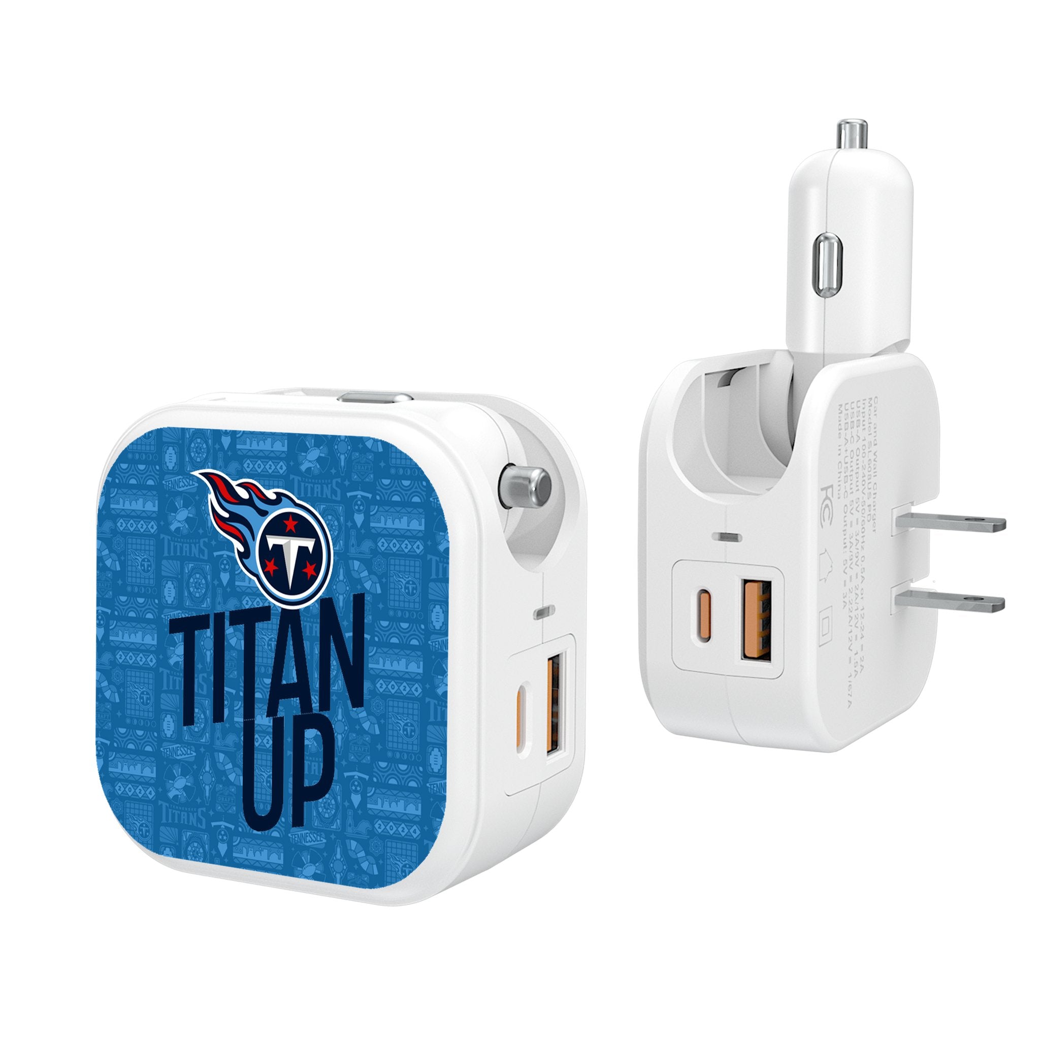 Tennessee Titans 2024 Illustrated Limited Edition 2 in 1 USB Charger - Sports Gifts, Sports Memorabilia, Sports Collectibles, Fan Shop