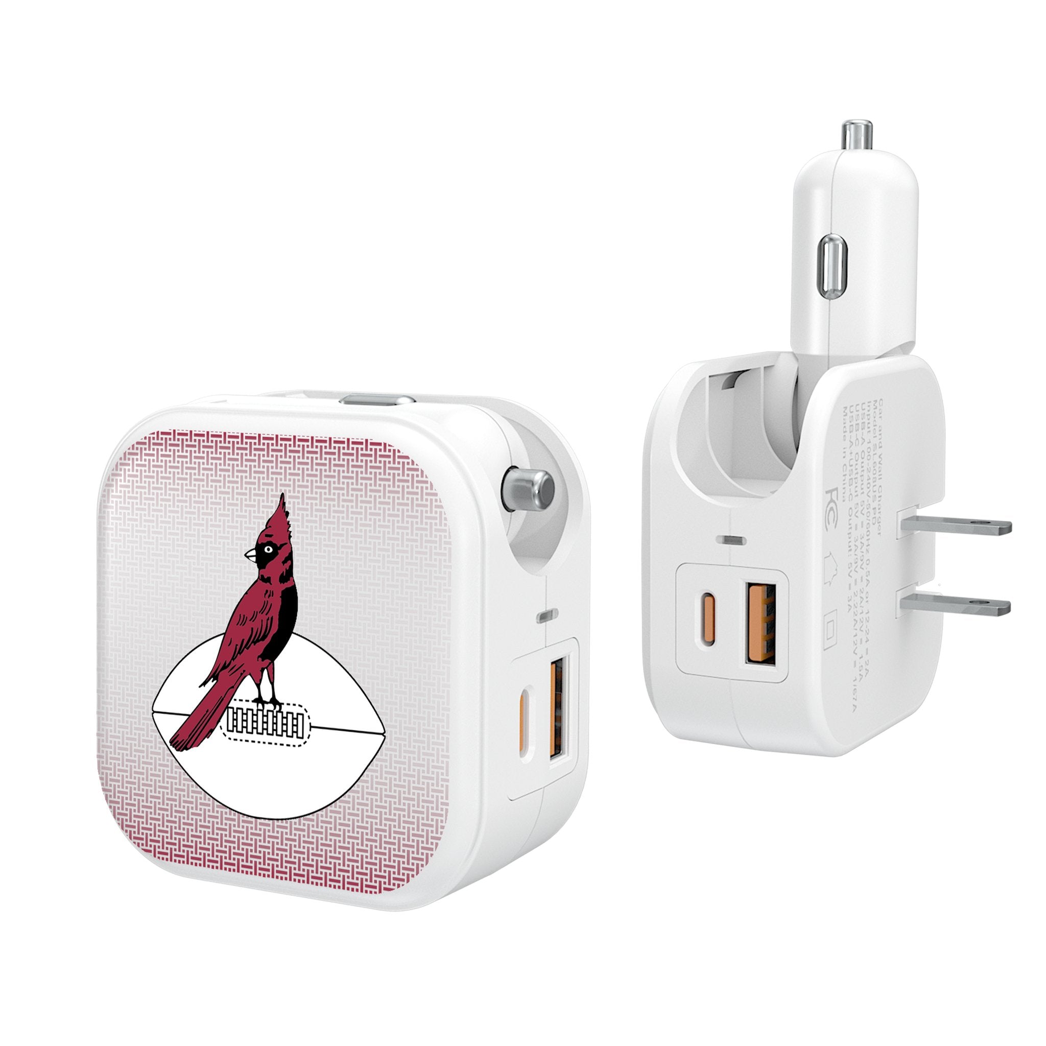 Chicago Cardinals 1947-1959 Historic Collection Linen 2 in 1 USB Charger - Sports Gifts, Sports Memorabilia, Sports Collectibles, Fan Shop