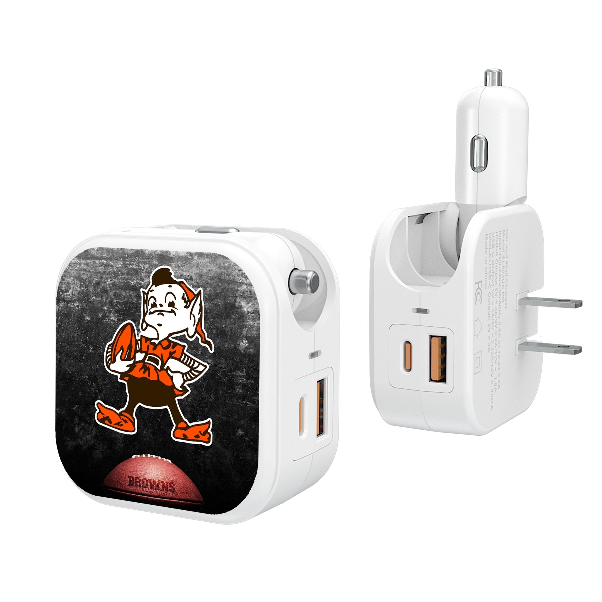 Cleveland Browns Historic Collection Legendary 2 in 1 USB Charger - Sports Gifts, Sports Memorabilia, Sports Collectibles, Fan Shop