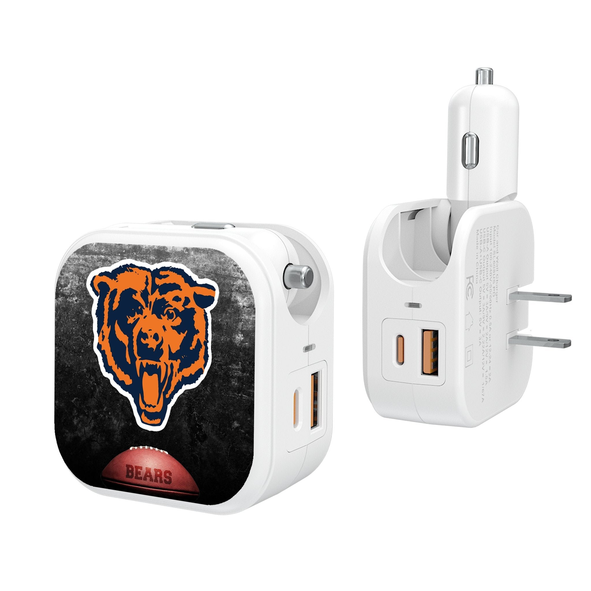 Chicago Bears 1946 Historic Collection Legendary 2 in 1 USB Charger - Sports Gifts, Sports Memorabilia, Sports Collectibles, Fan Shop