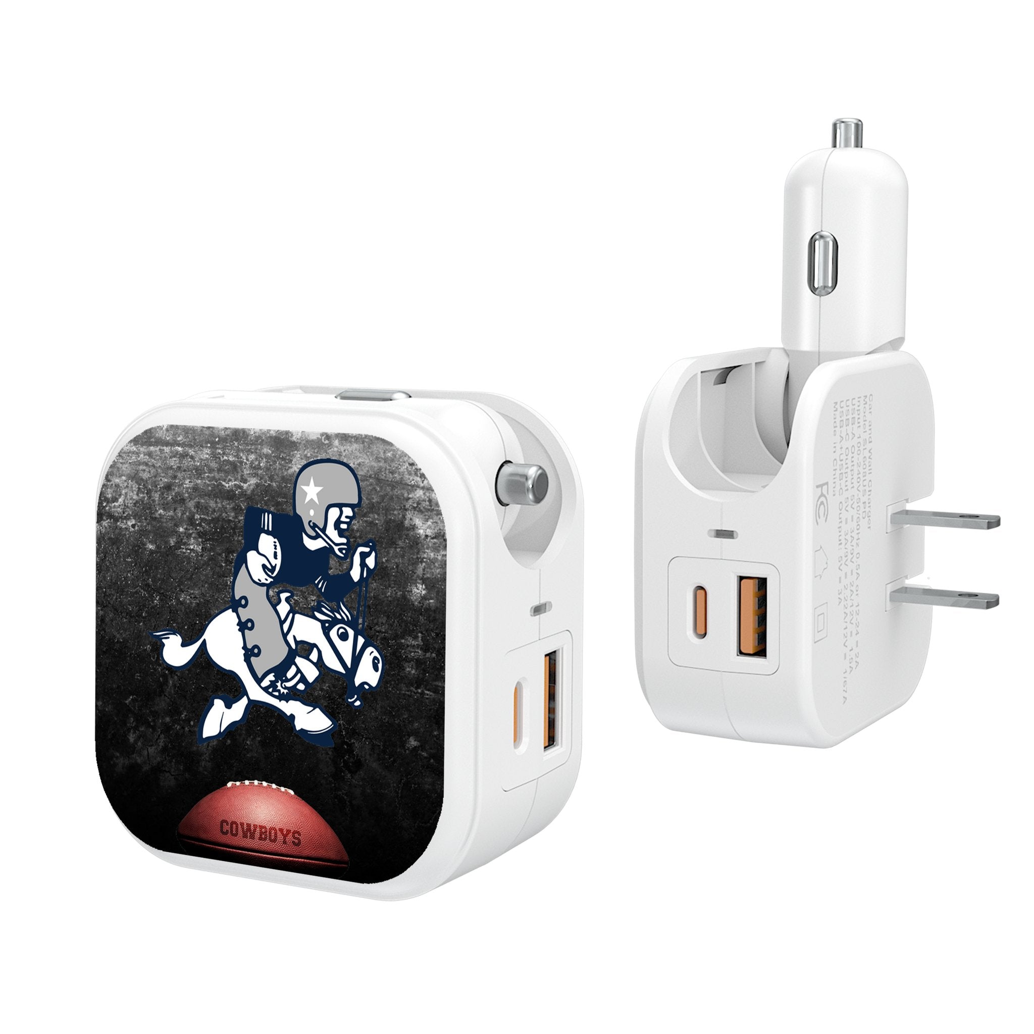 Dallas Cowboys 1966-1969 Historic Collection Legendary 2 in 1 USB Charger - Sports Gifts, Sports Memorabilia, Sports Collectibles, Fan Shop
