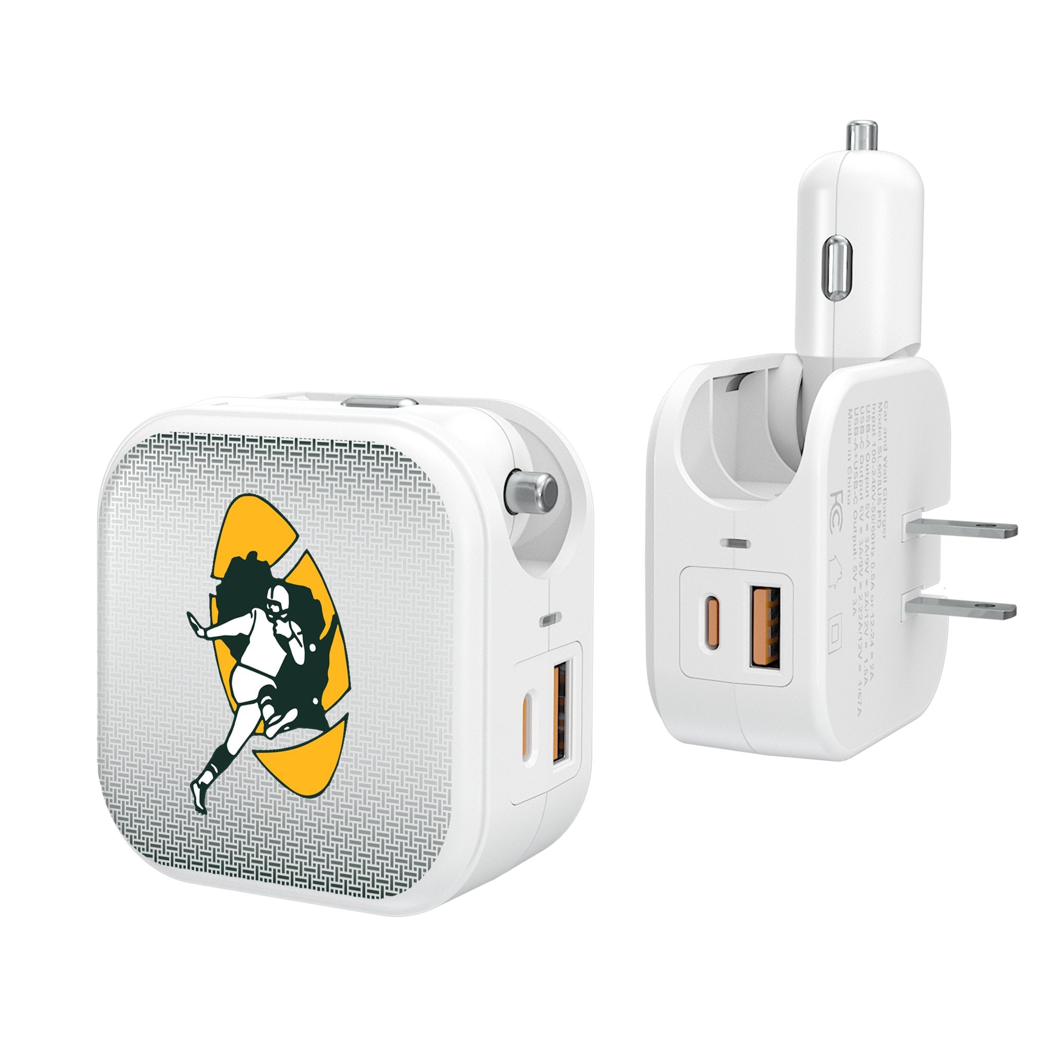Green Bay Packers Historic Collection Linen 2 in 1 USB Charger - Sports Gifts, Sports Memorabilia, Sports Collectibles, Fan Shop