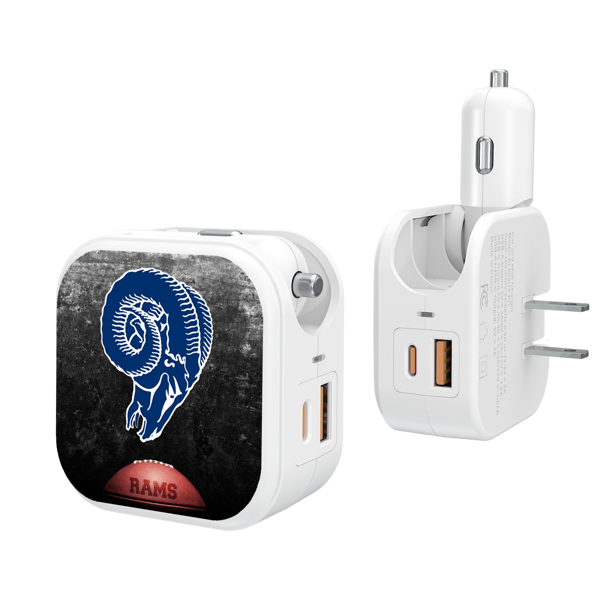 Los Angeles Rams Historic Collection Legendary 2 in 1 USB Charger - Sports Gifts, Sports Memorabilia, Sports Collectibles, Fan Shop