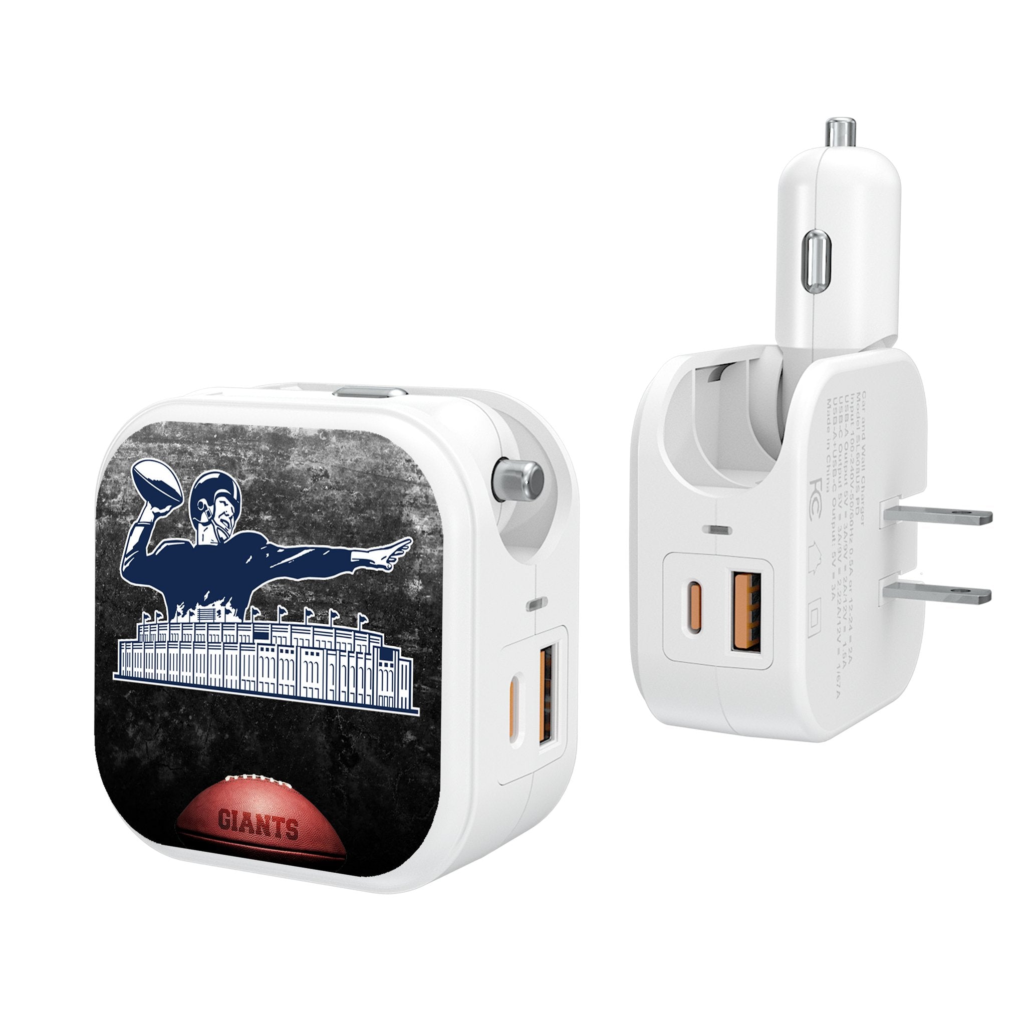 New York Giants 1960-1966 Historic Collection Legendary 2 in 1 USB Charger - Sports Gifts, Sports Memorabilia, Sports Collectibles, Fan Shop