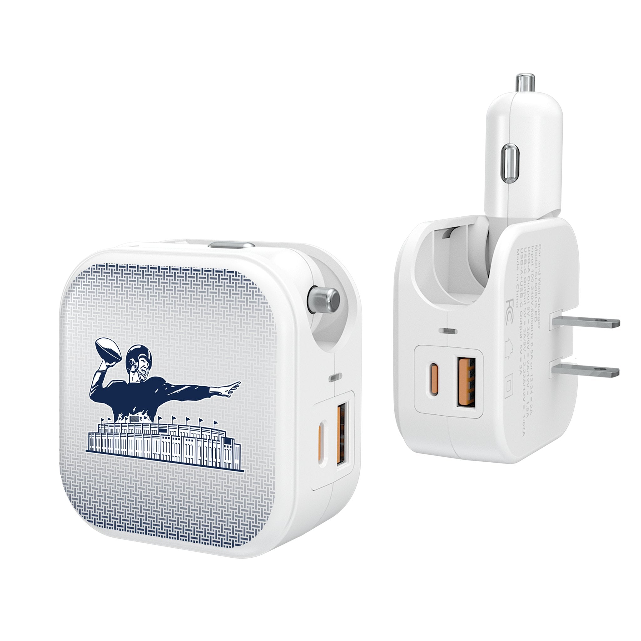 New York Giants 1960-1966 Historic Collection Linen 2 in 1 USB Charger - Sports Gifts, Sports Memorabilia, Sports Collectibles, Fan Shop