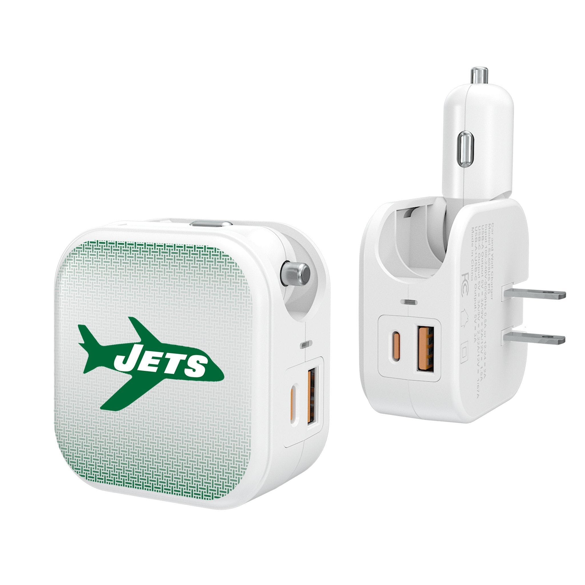 New York Jets 1963 Historic Collection Linen 2 in 1 USB Charger - Sports Gifts, Sports Memorabilia, Sports Collectibles, Fan Shop