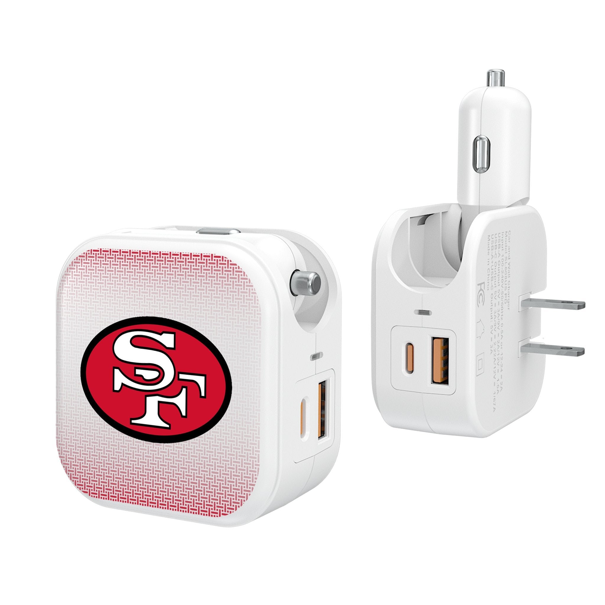 San Francisco 49ers Historic Collection Linen 2 in 1 USB Charger - Sports Gifts, Sports Memorabilia, Sports Collectibles, Fan Shop