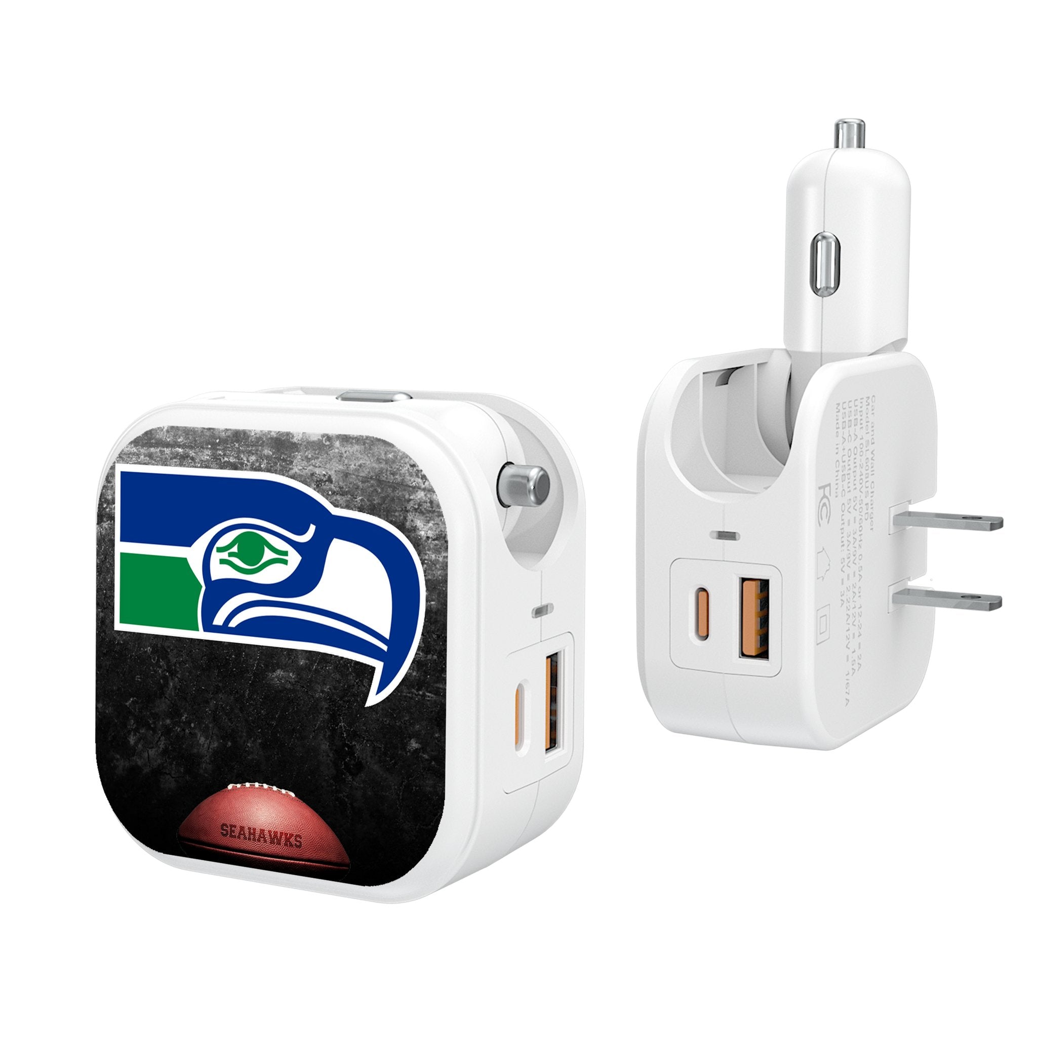 Seattle Seahawks Historic Collection Legendary 2 in 1 USB Charger - Sports Gifts, Sports Memorabilia, Sports Collectibles, Fan Shop