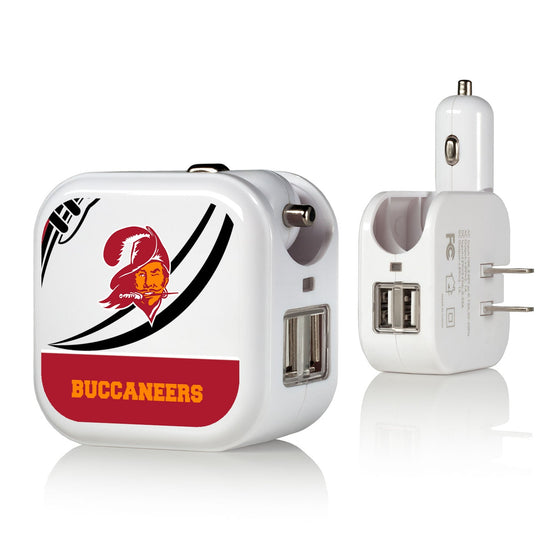 Tampa Bay Buccaneers Passtime 2 in 1 USB Charger-0