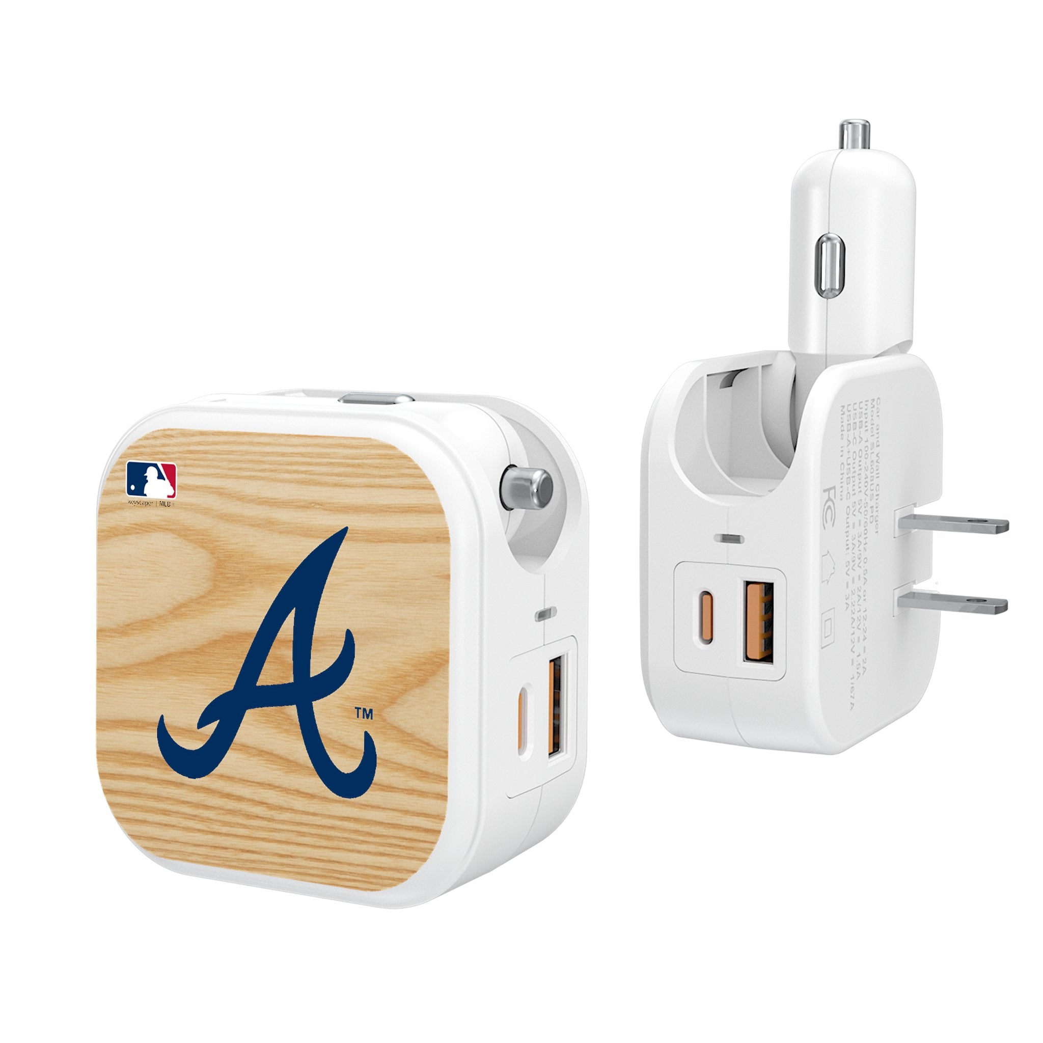 Atlanta Braves Baseball Bat 2 in 1 USB Charger - Sports Gifts, Sports Memorabilia, Sports Collectibles, Fan Shop