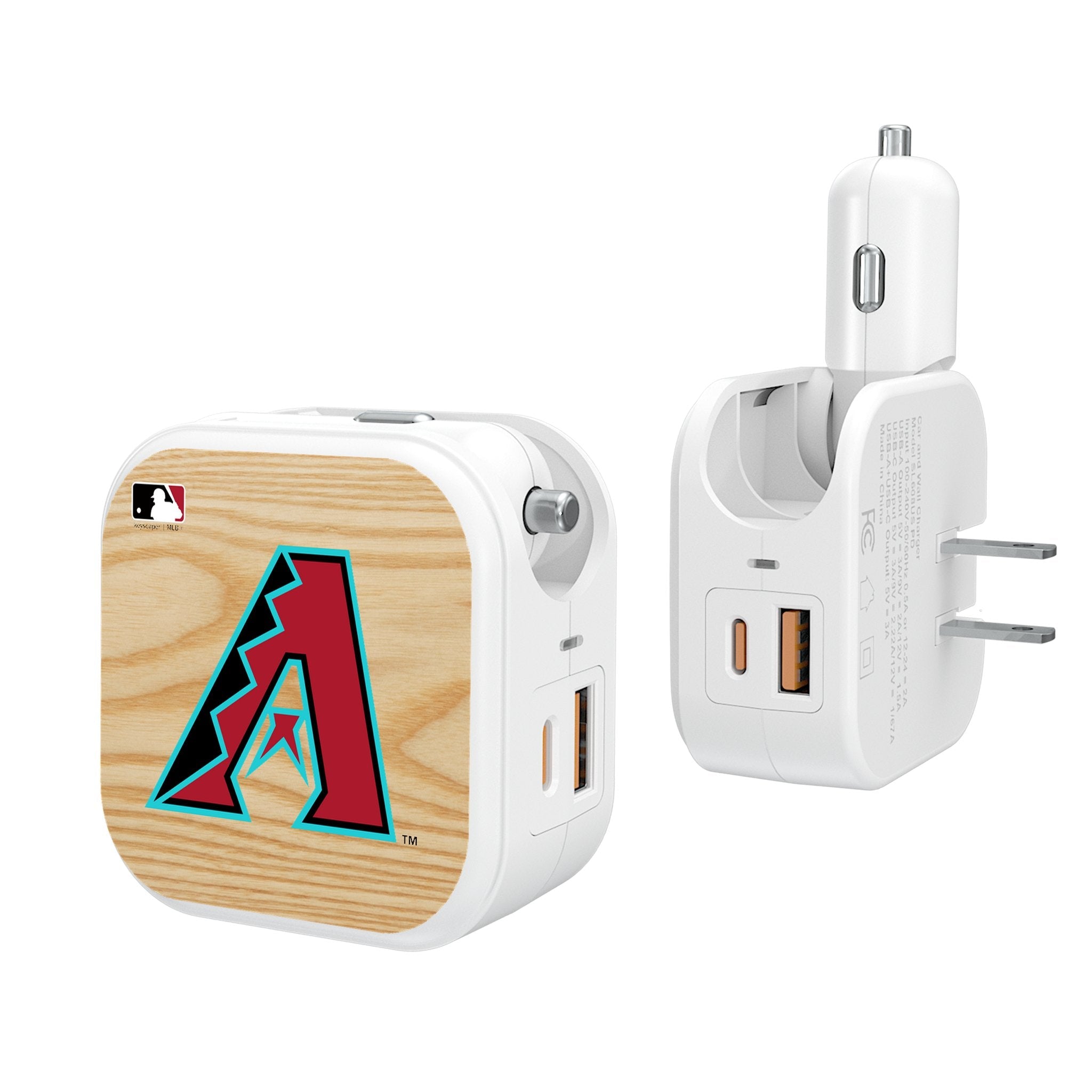 Arizona Diamondbacks Baseball Bat 2 in 1 USB Charger - Sports Gifts, Sports Memorabilia, Sports Collectibles, Fan Shop