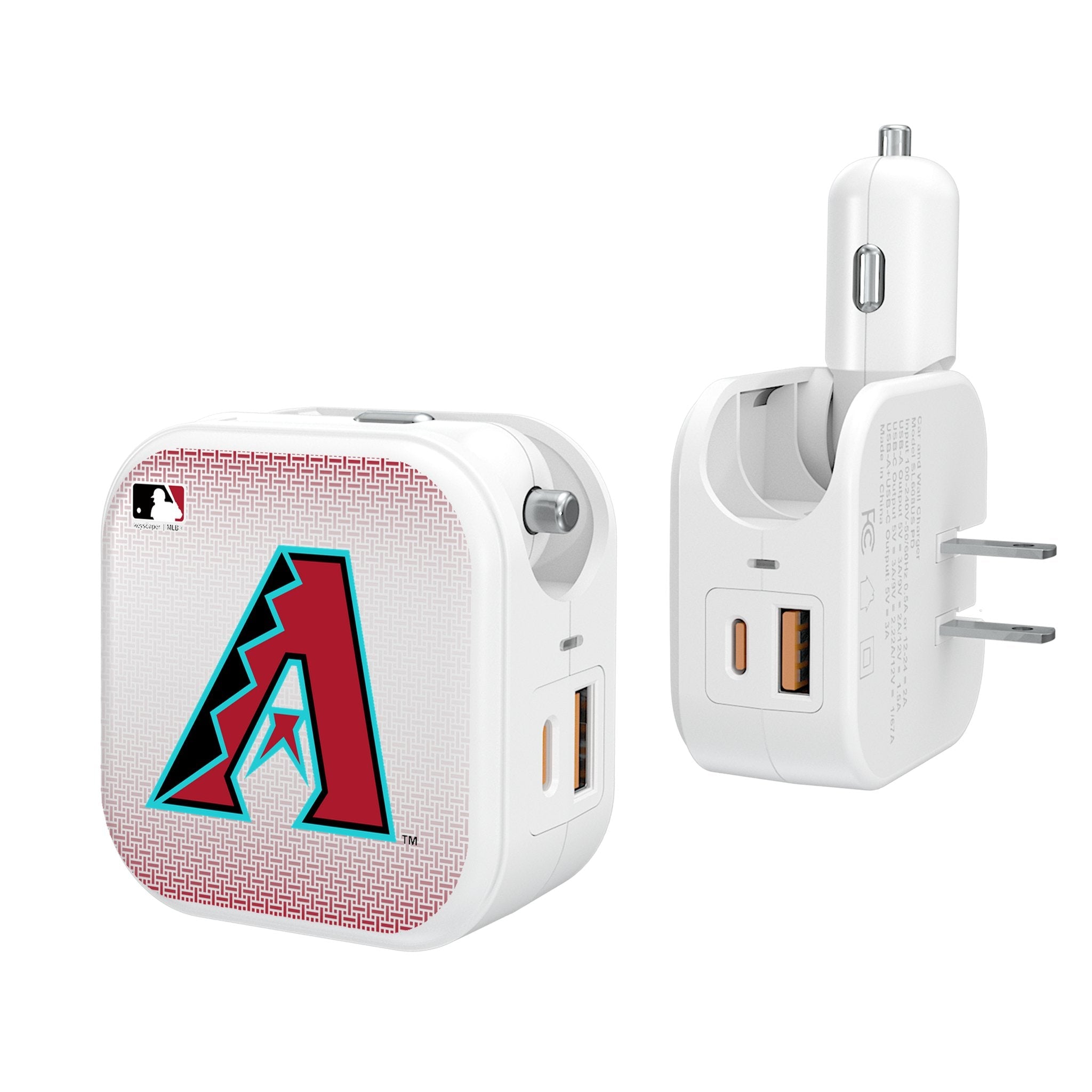 Arizona Diamondbacks Linen 2 in 1 USB Charger - Sports Gifts, Sports Memorabilia, Sports Collectibles, Fan Shop