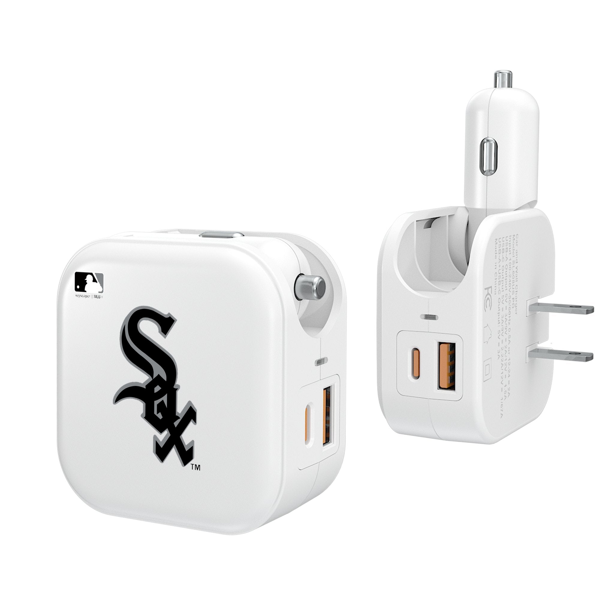 Chicago White Sox Insignia 2 in 1 USB Charger - Sports Gifts, Sports Memorabilia, Sports Collectibles, Fan Shop