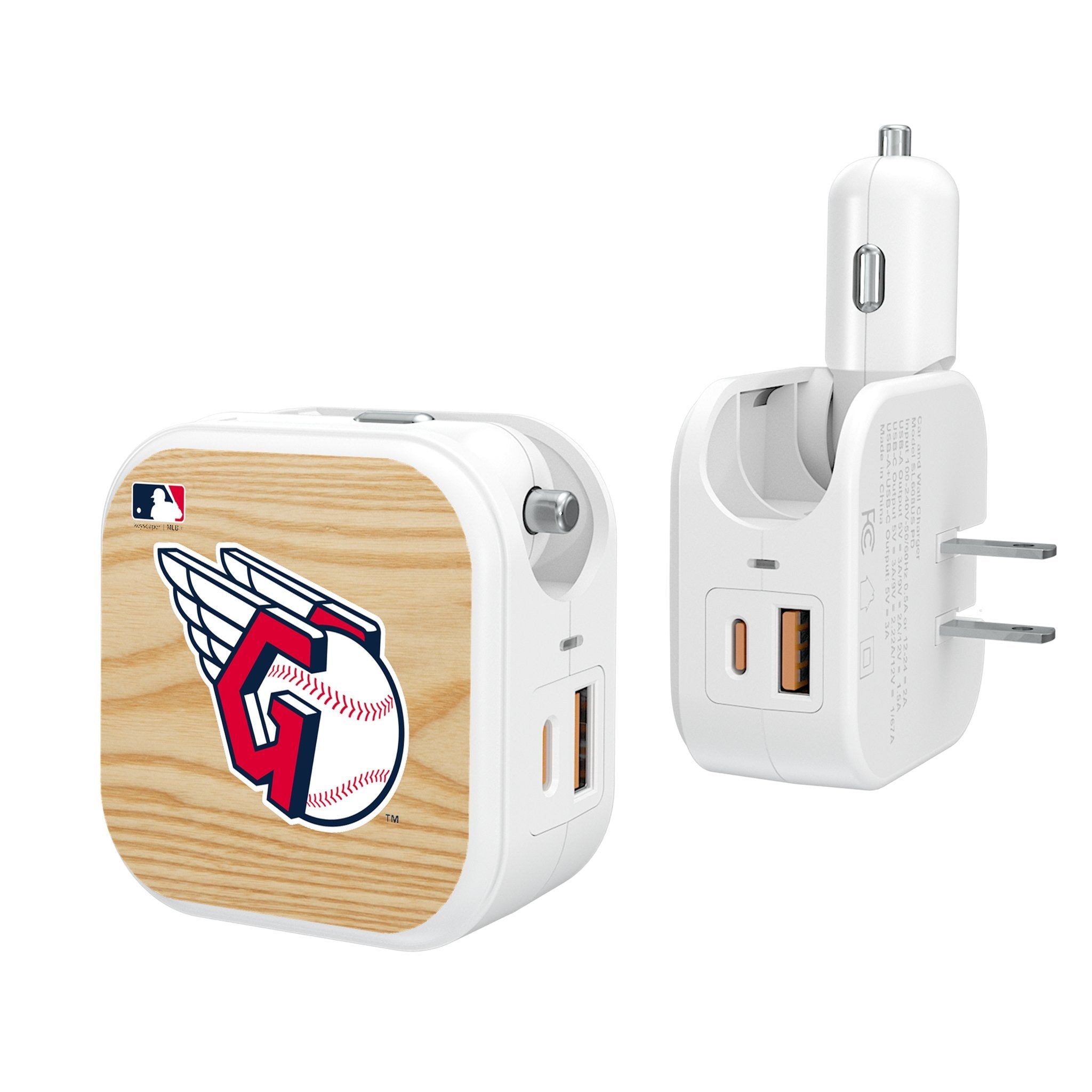 Cleveland Guardians Baseball Bat 2 in 1 USB Charger - Sports Gifts, Sports Memorabilia, Sports Collectibles, Fan Shop
