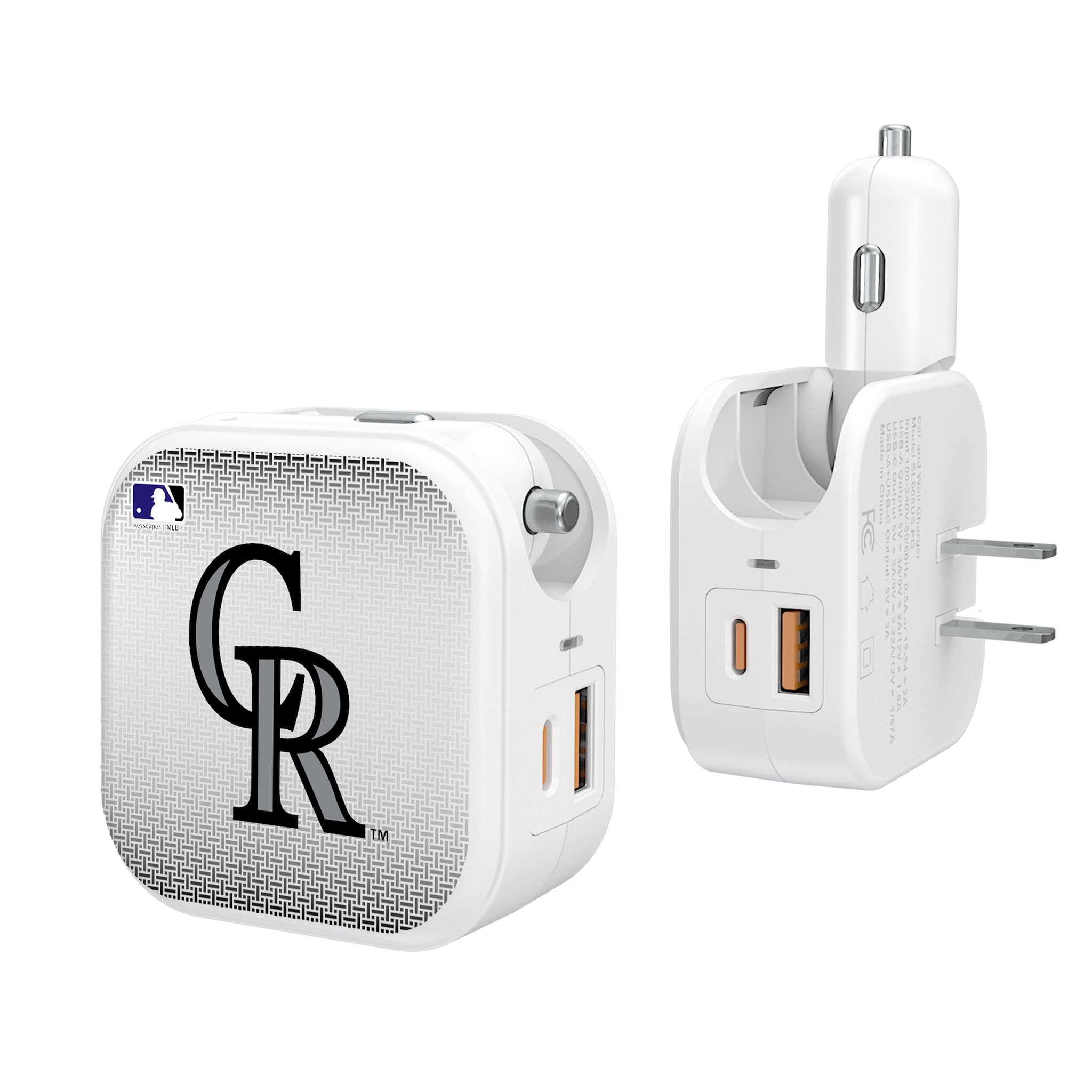 Colorado Rockies Linen 2 in 1 USB Charger - Sports Gifts, Sports Memorabilia, Sports Collectibles, Fan Shop