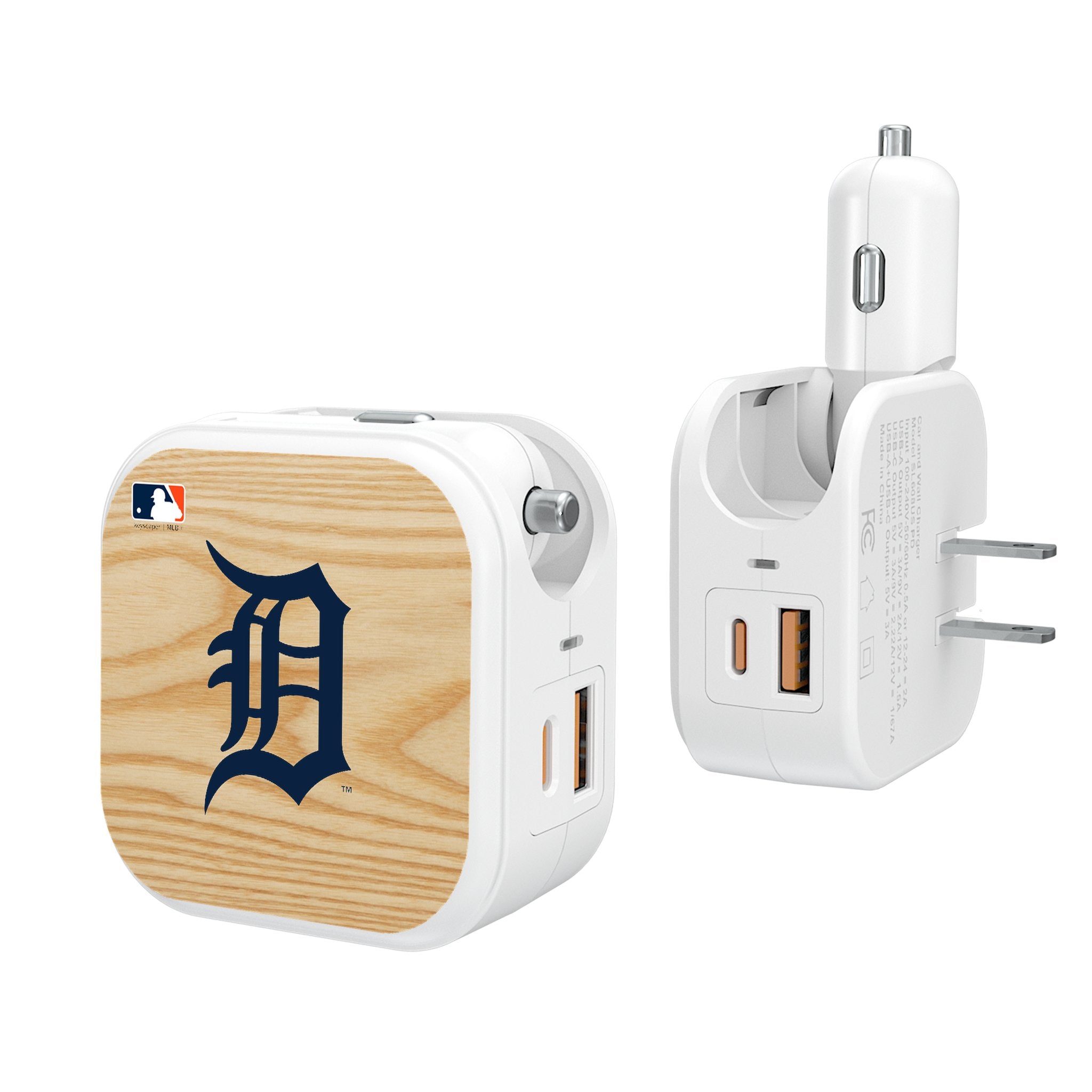 Detroit Tigers Baseball Bat 2 in 1 USB Charger - Sports Gifts, Sports Memorabilia, Sports Collectibles, Fan Shop