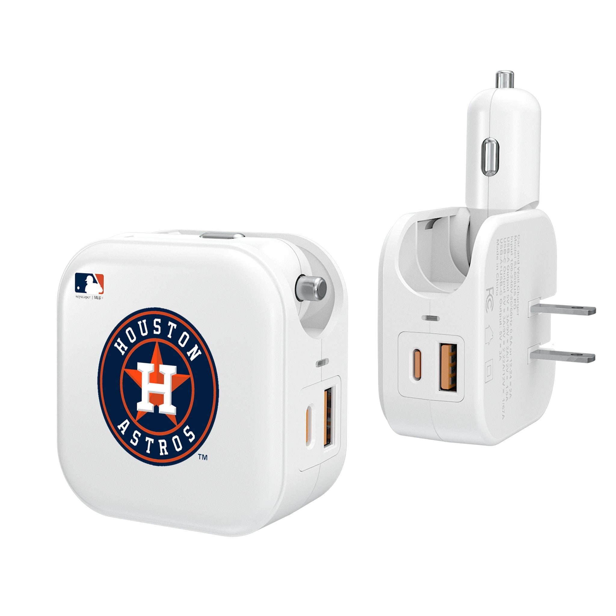 Houston Astros Insignia 2 in 1 USB Charger - Sports Gifts, Sports Memorabilia, Sports Collectibles, Fan Shop