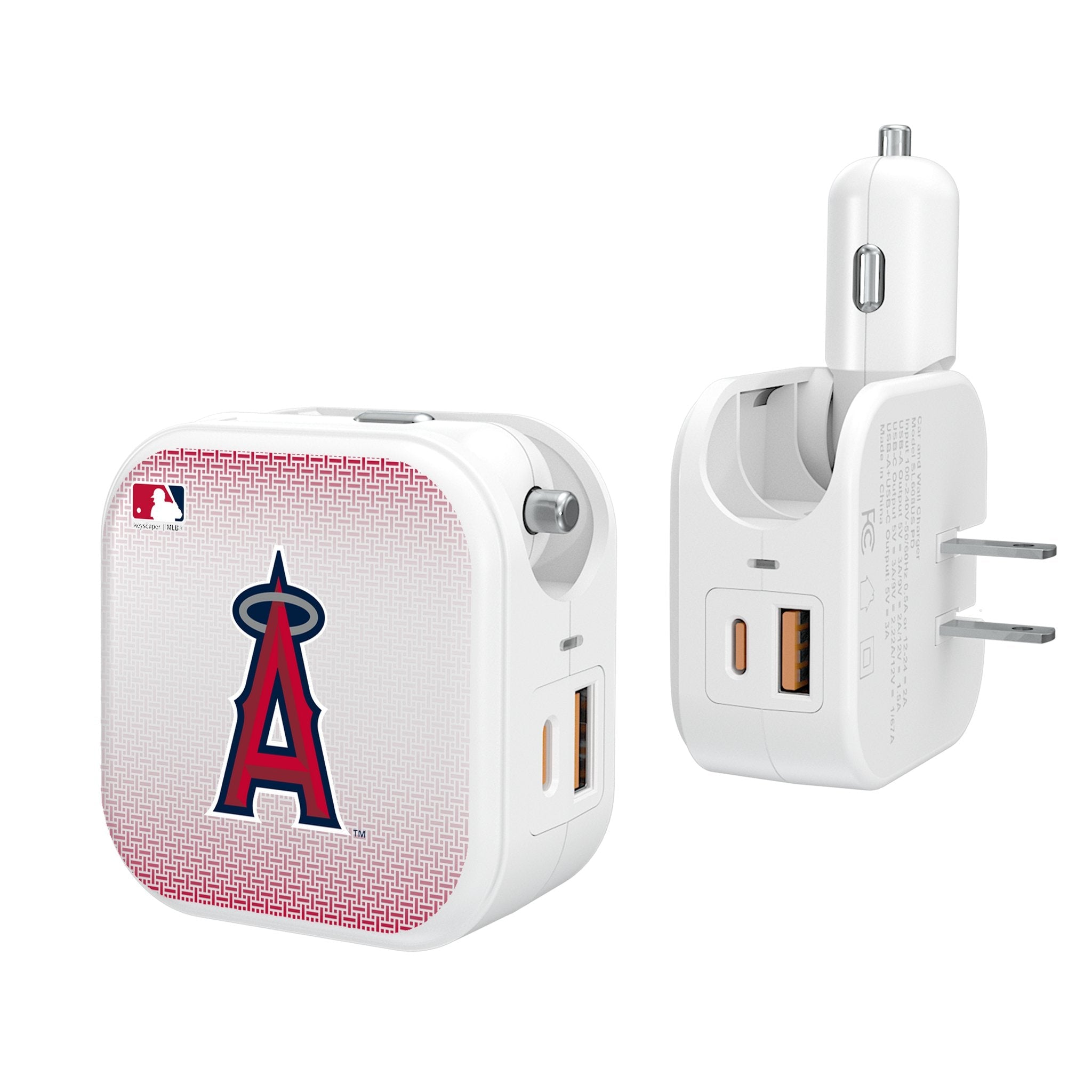 Los Angeles Angels Linen 2 in 1 USB Charger - Sports Gifts, Sports Memorabilia, Sports Collectibles, Fan Shop