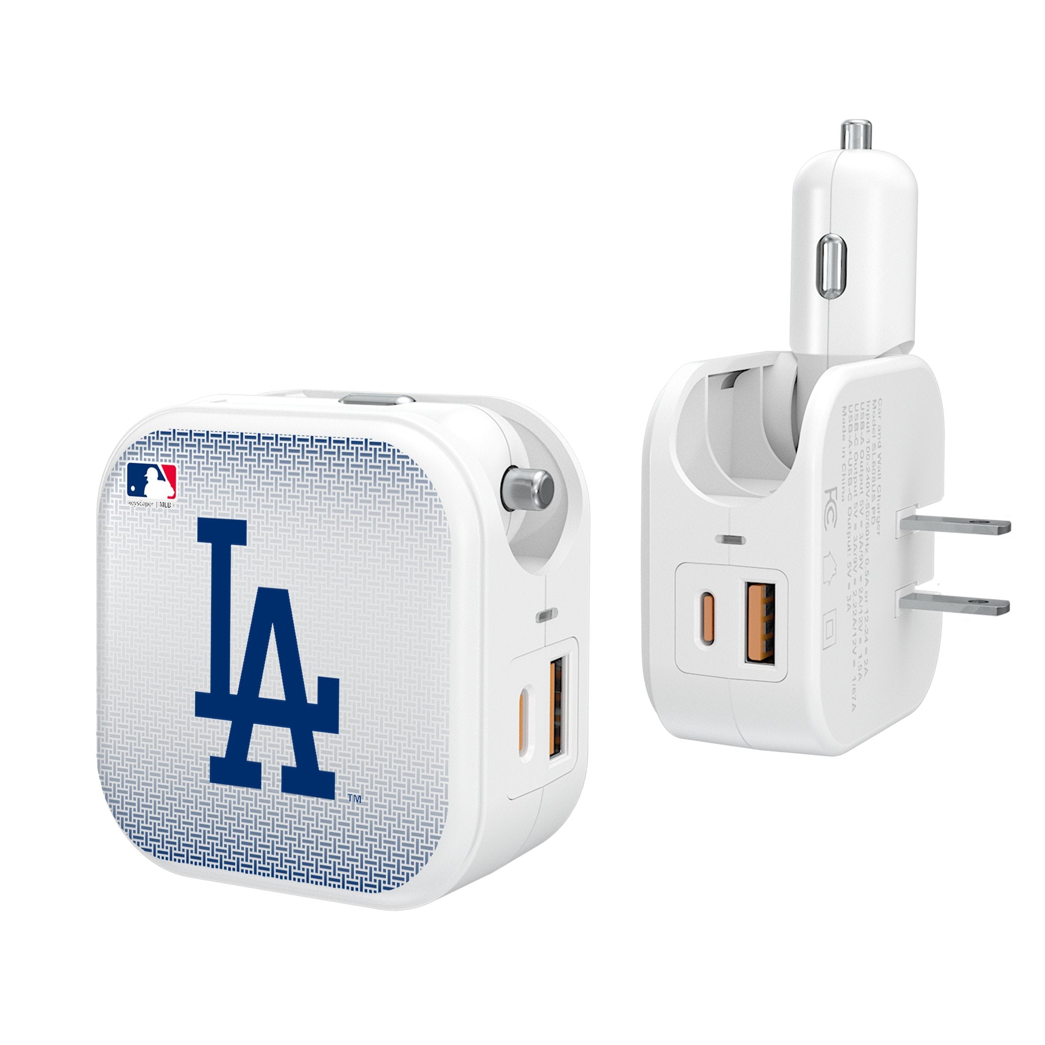 LA Dodgers Linen 2 in 1 USB Charger - Sports Gifts, Sports Memorabilia, Sports Collectibles, Fan Shop