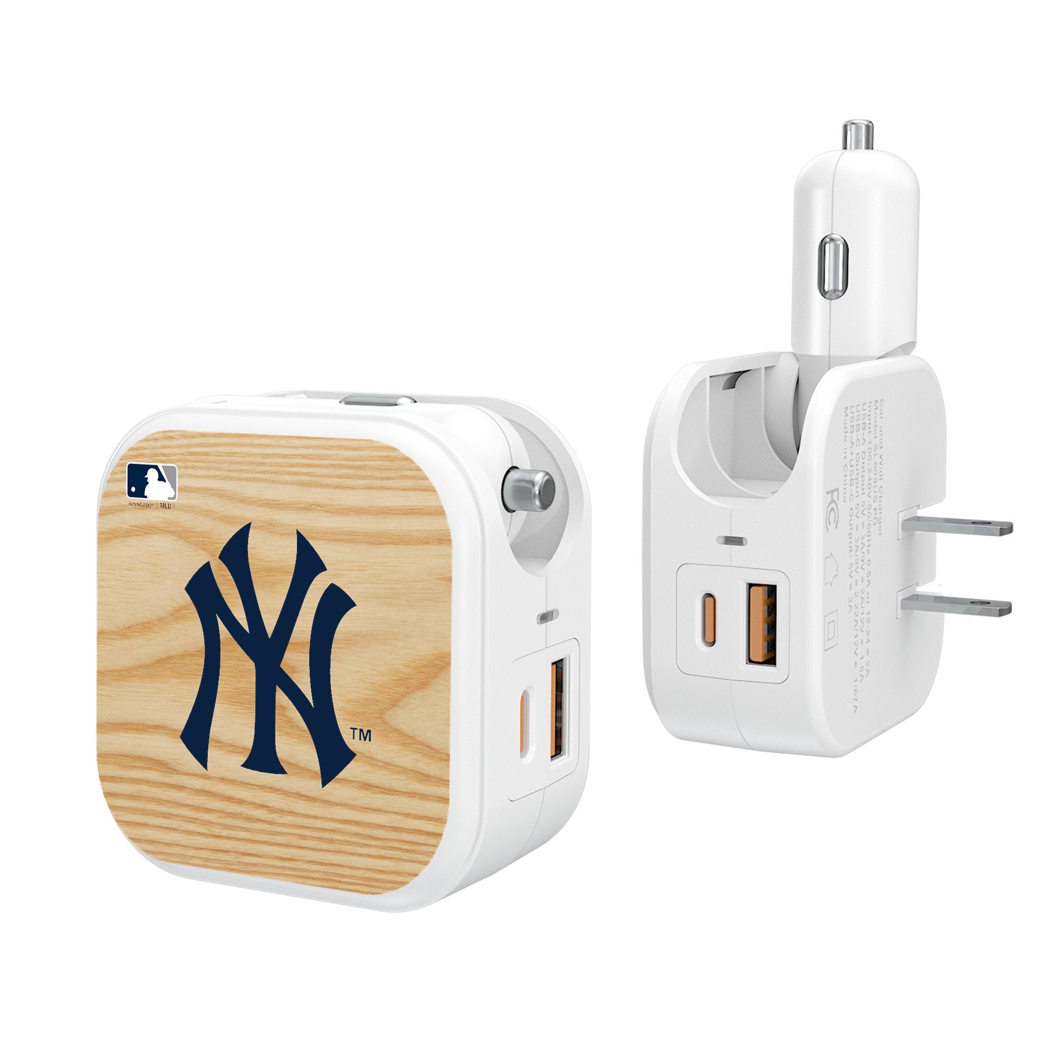 New York Yankees Baseball Bat 2 in 1 USB Charger - Sports Gifts, Sports Memorabilia, Sports Collectibles, Fan Shop