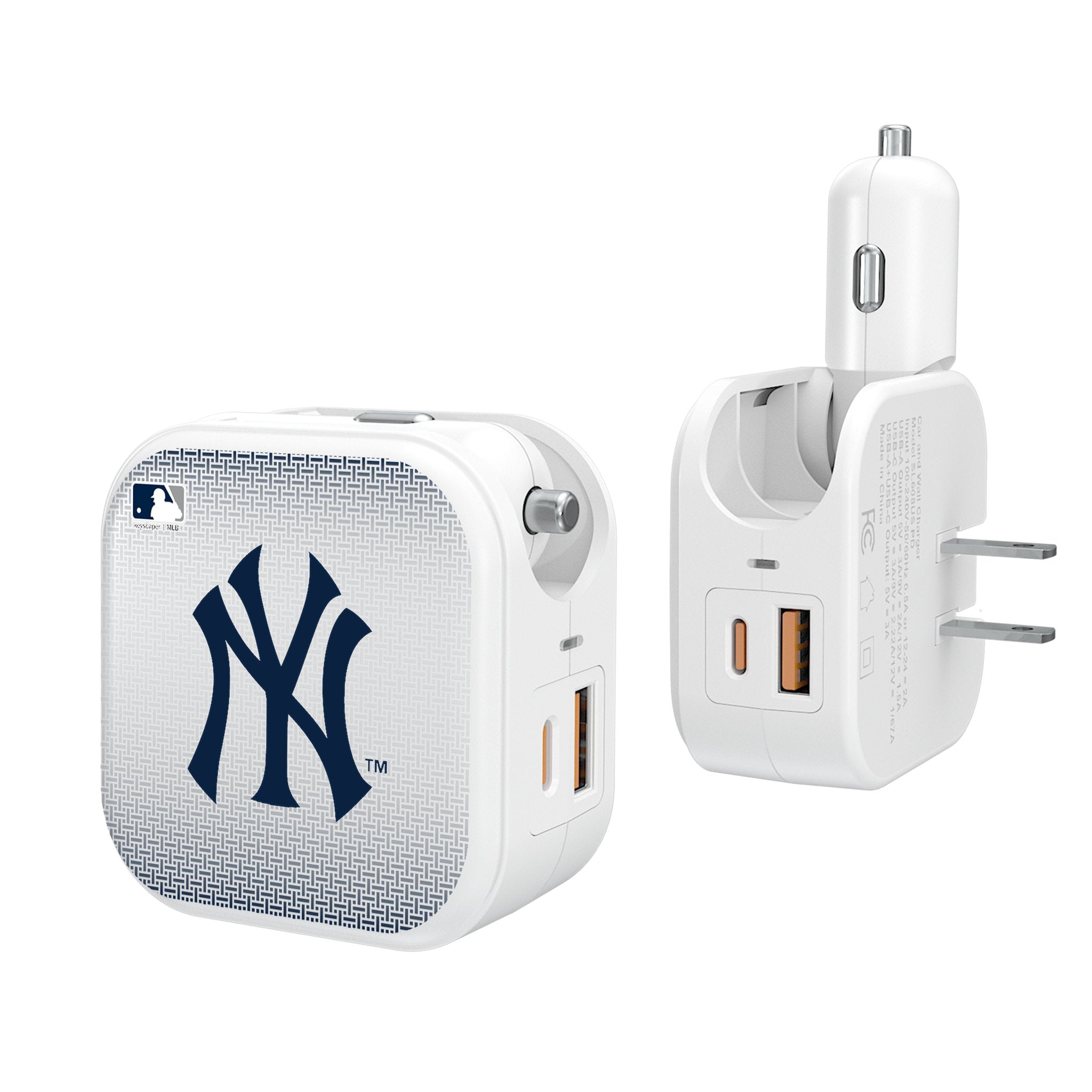 New York Yankees Linen 2 in 1 USB Charger - Sports Gifts, Sports Memorabilia, Sports Collectibles, Fan Shop