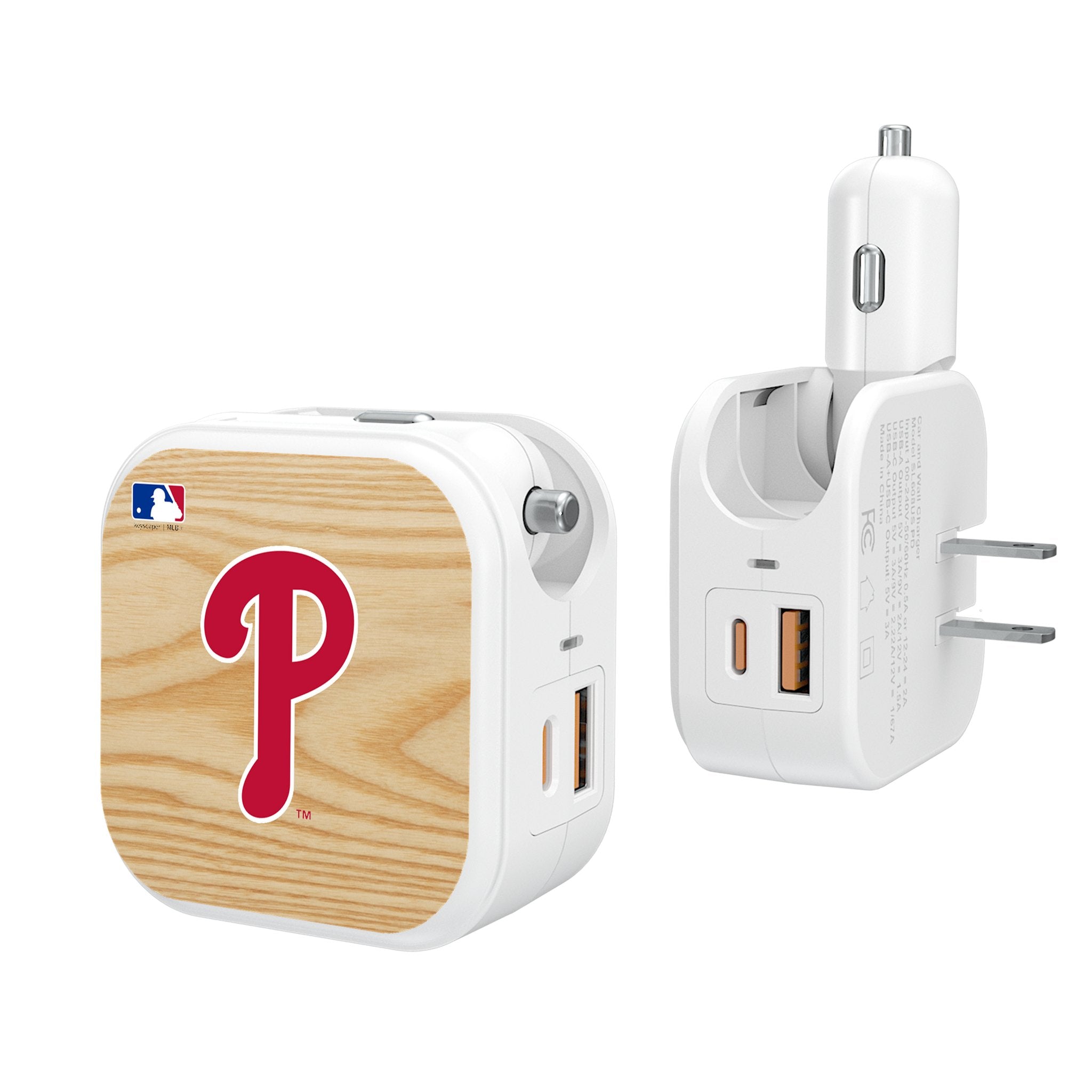 Philadelphia Phillies Baseball Bat 2 in 1 USB Charger - Sports Gifts, Sports Memorabilia, Sports Collectibles, Fan Shop