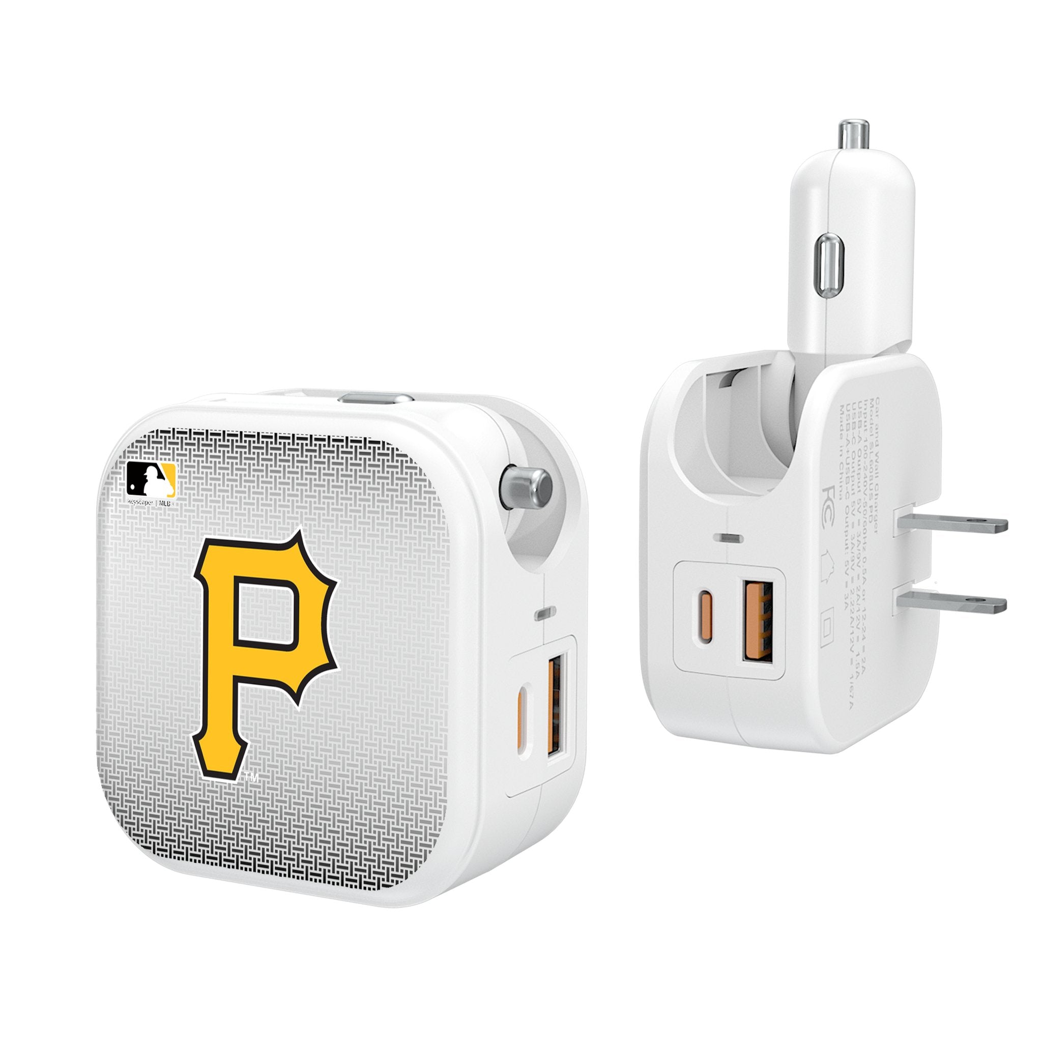 Pittsburgh Pirates Linen 2 in 1 USB Charger - Sports Gifts, Sports Memorabilia, Sports Collectibles, Fan Shop