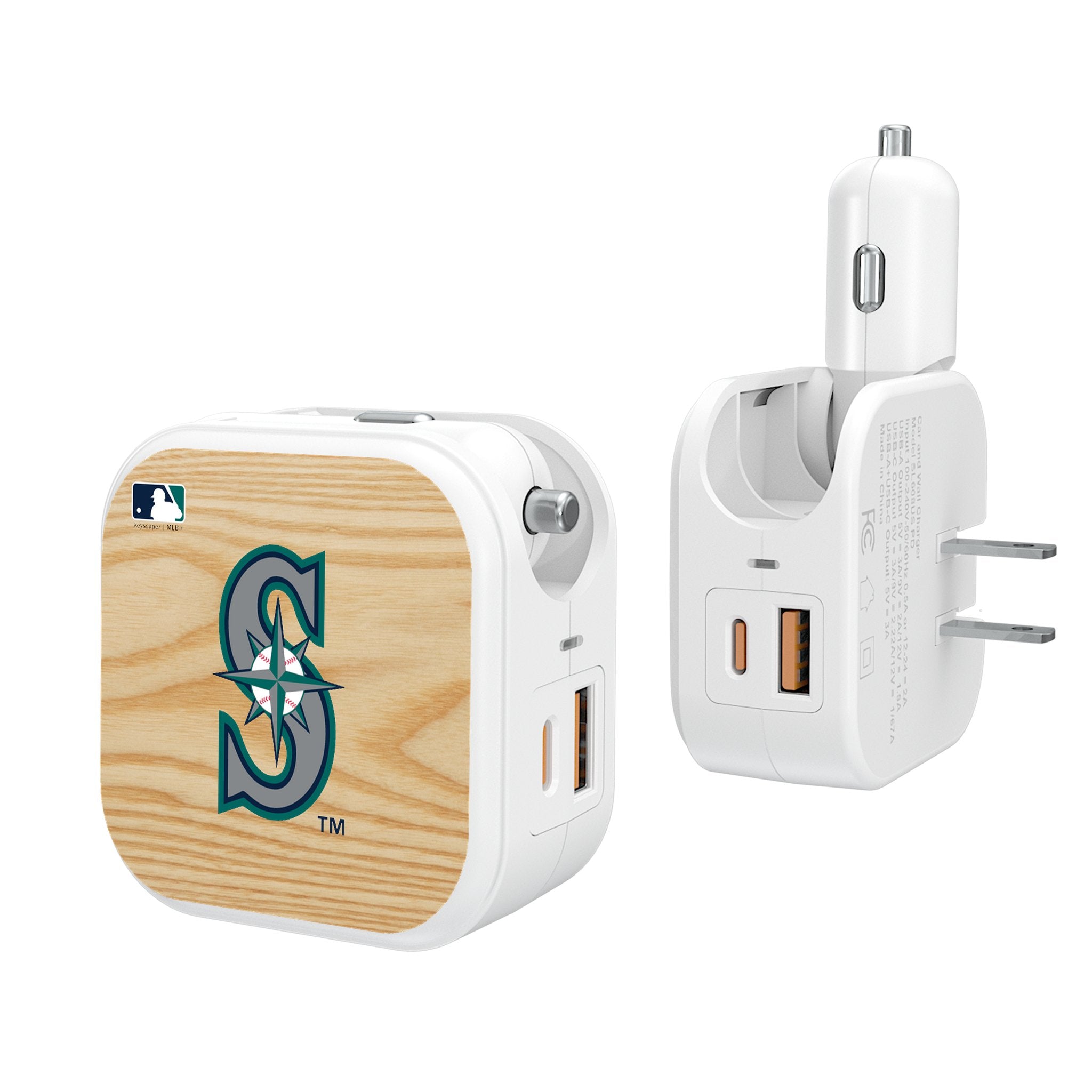 Seattle Mariners Baseball Bat 2 in 1 USB Charger - Sports Gifts, Sports Memorabilia, Sports Collectibles, Fan Shop