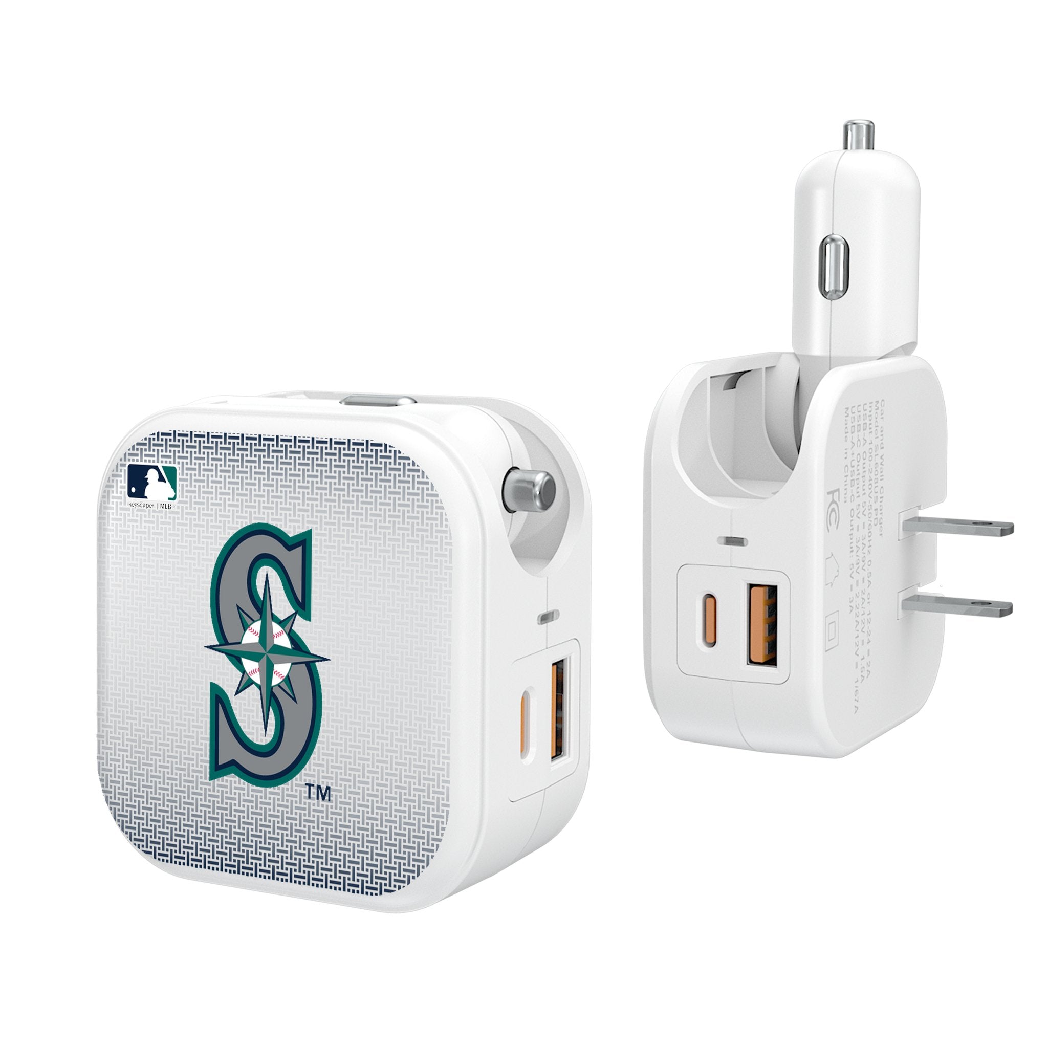 Seattle Mariners Linen 2 in 1 USB Charger - Sports Gifts, Sports Memorabilia, Sports Collectibles, Fan Shop