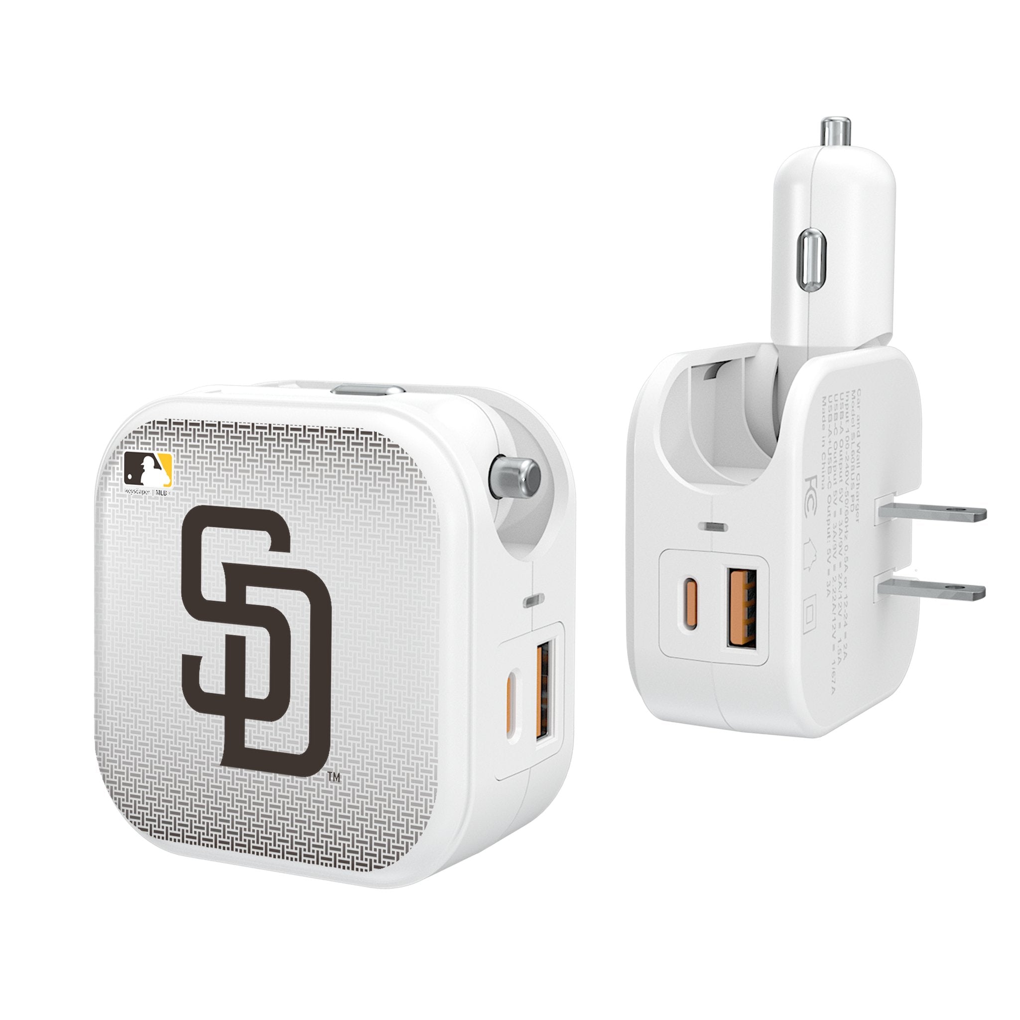 San Diego Padres Linen 2 in 1 USB Charger - Sports Gifts, Sports Memorabilia, Sports Collectibles, Fan Shop