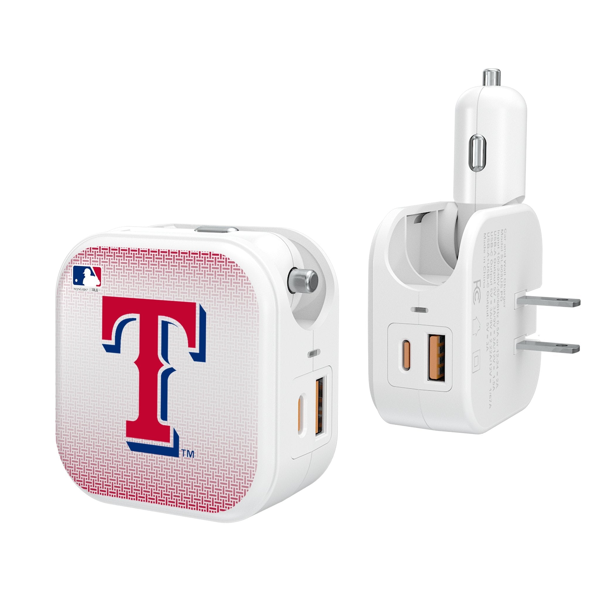 Texas Rangers Linen 2 in 1 USB Charger - Sports Gifts, Sports Memorabilia, Sports Collectibles, Fan Shop