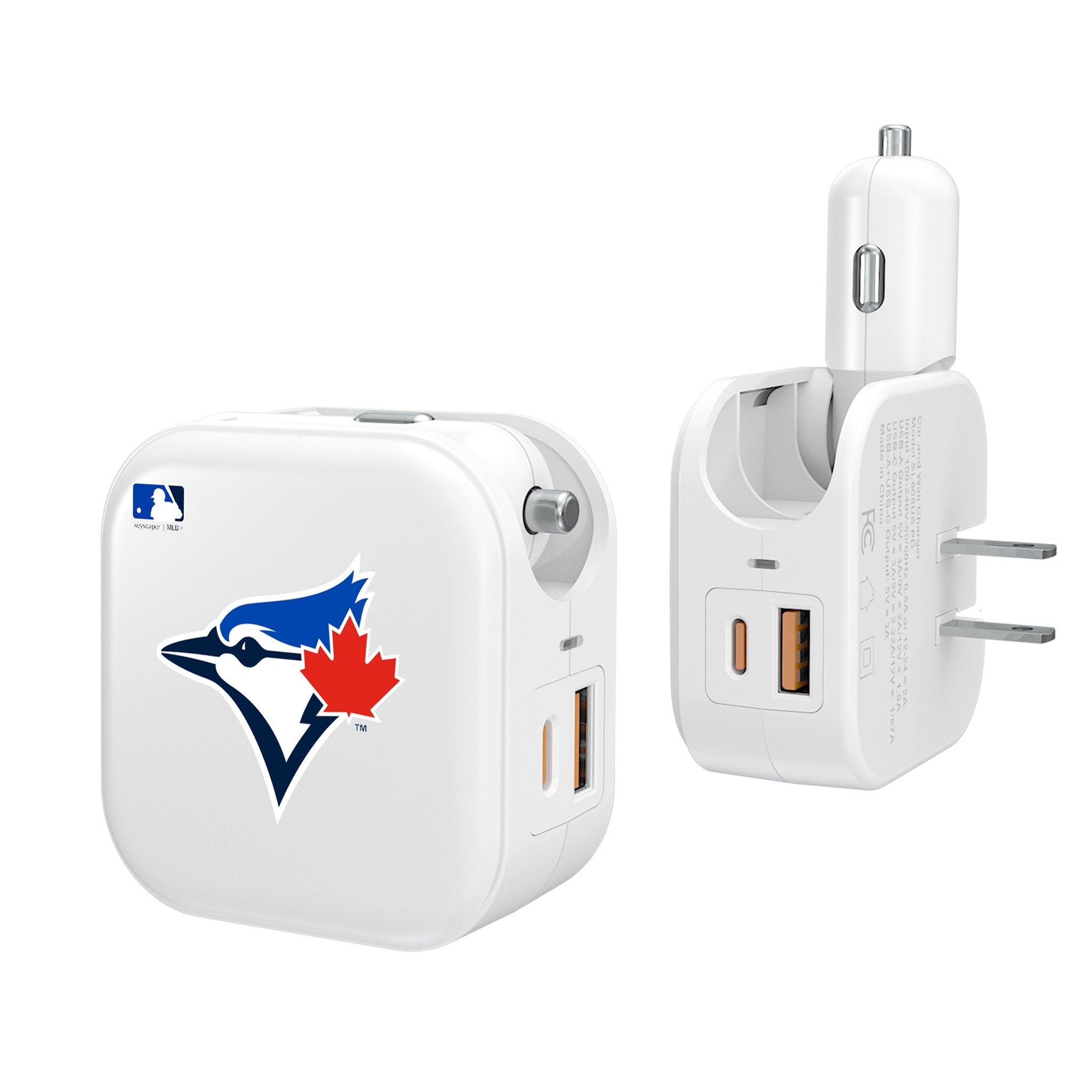 Toronto Blue Jays Insignia 2 in 1 USB Charger - Sports Gifts, Sports Memorabilia, Sports Collectibles, Fan Shop