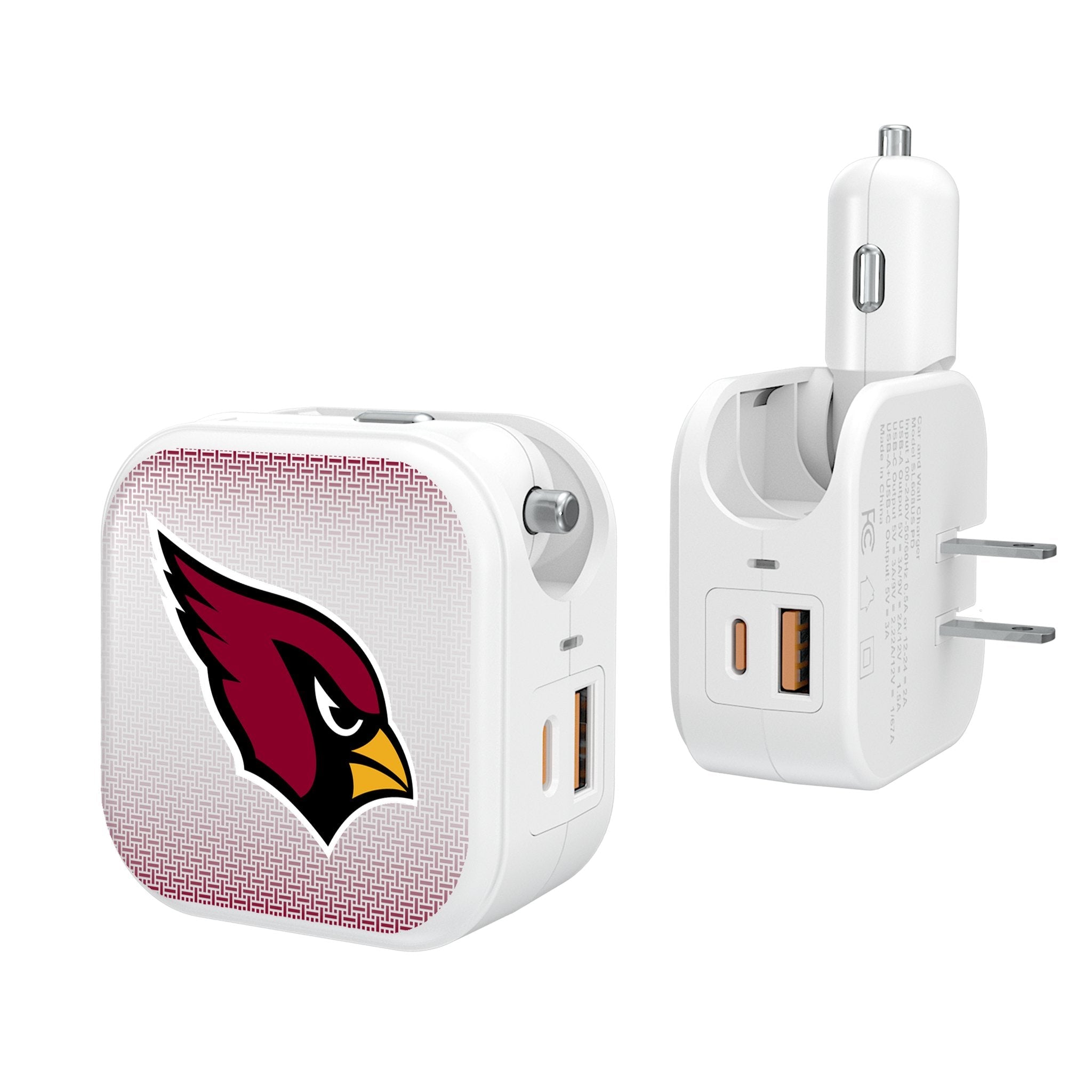 Arizona Cardinals Linen 2 in 1 USB Charger - Sports Gifts, Sports Memorabilia, Sports Collectibles, Fan Shop