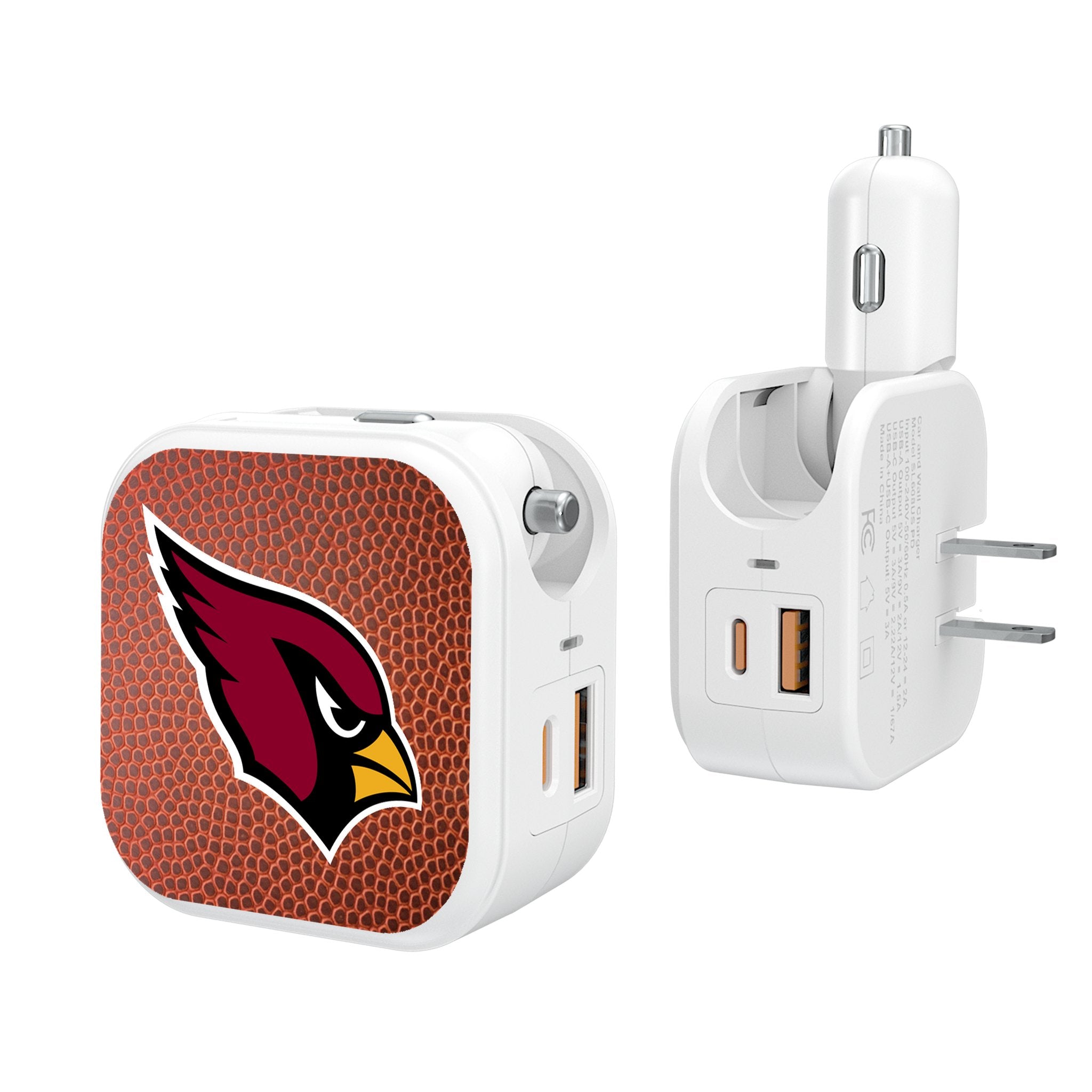 Arizona Cardinals Football 2 in 1 USB Charger - Sports Gifts, Sports Memorabilia, Sports Collectibles, Fan Shop