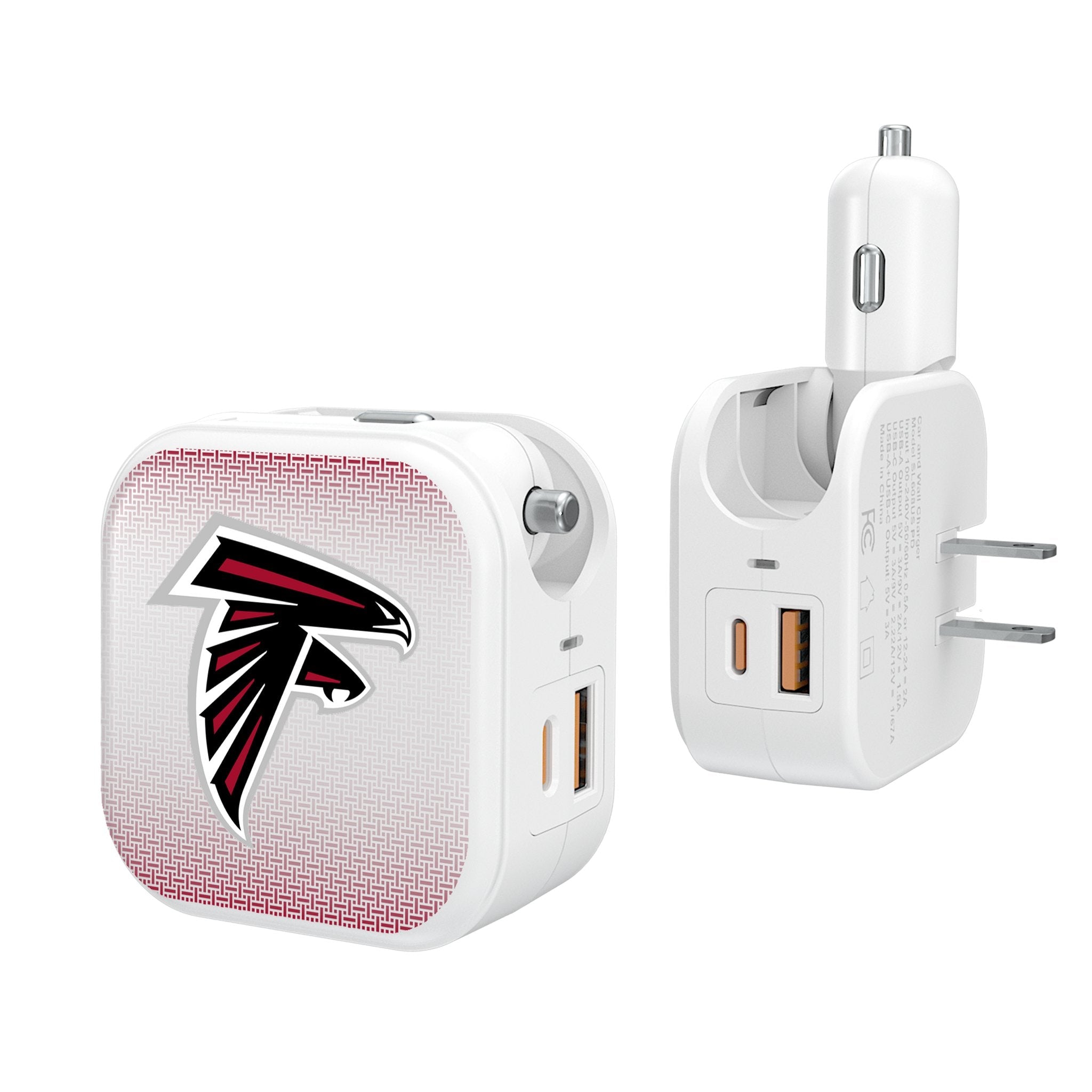 Atlanta Falcons Linen 2 in 1 USB Charger - Sports Gifts, Sports Memorabilia, Sports Collectibles, Fan Shop