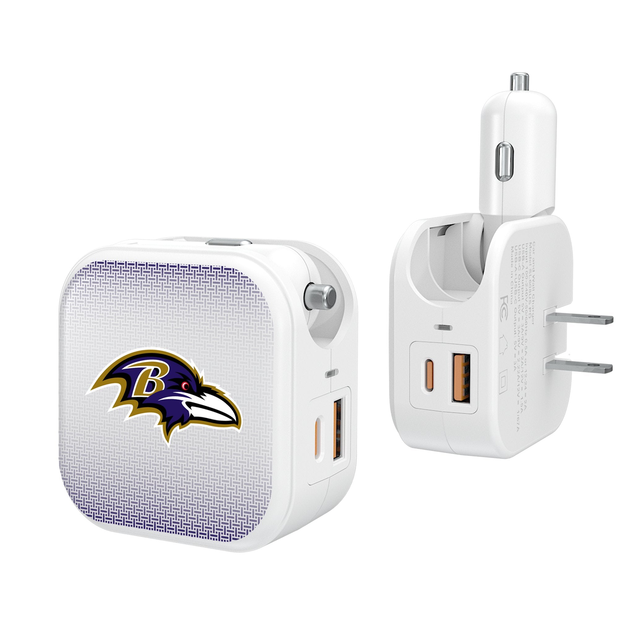 Baltimore Ravens Linen 2 in 1 USB Charger - Sports Gifts, Sports Memorabilia, Sports Collectibles, Fan Shop