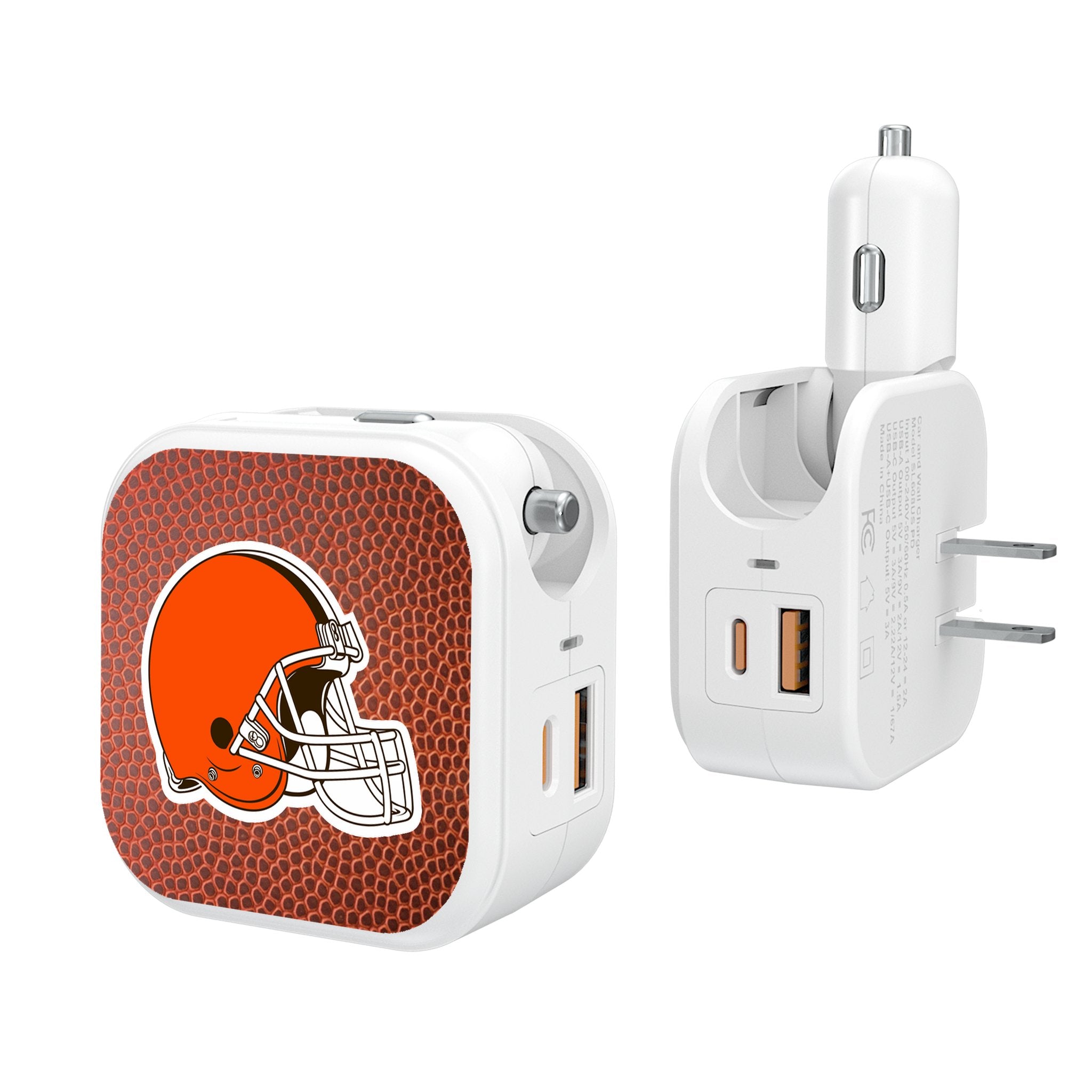 Cleveland Browns Football 2 in 1 USB Charger - Sports Gifts, Sports Memorabilia, Sports Collectibles, Fan Shop