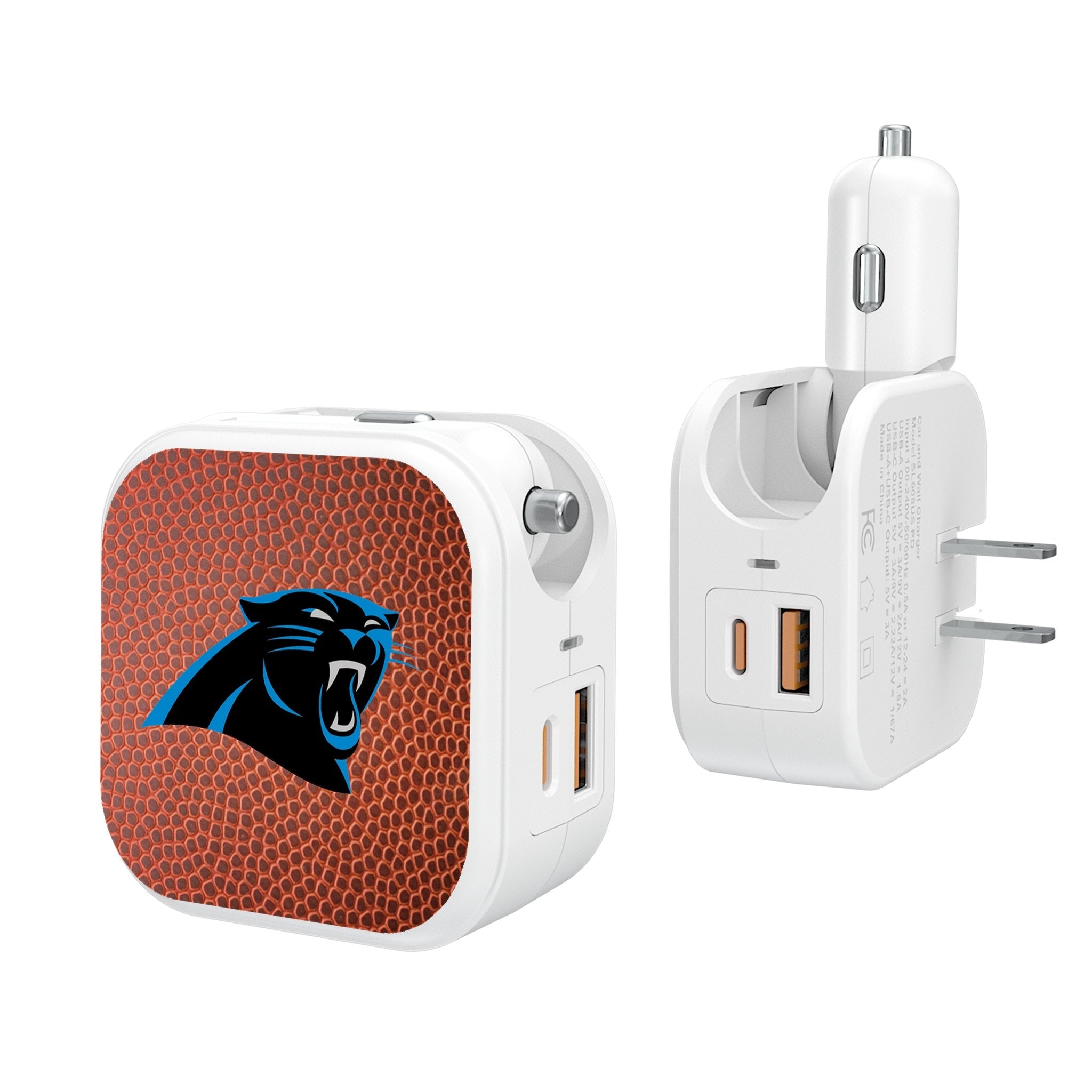 Carolina Panthers Football 2 in 1 USB Charger - Sports Gifts, Sports Memorabilia, Sports Collectibles, Fan Shop