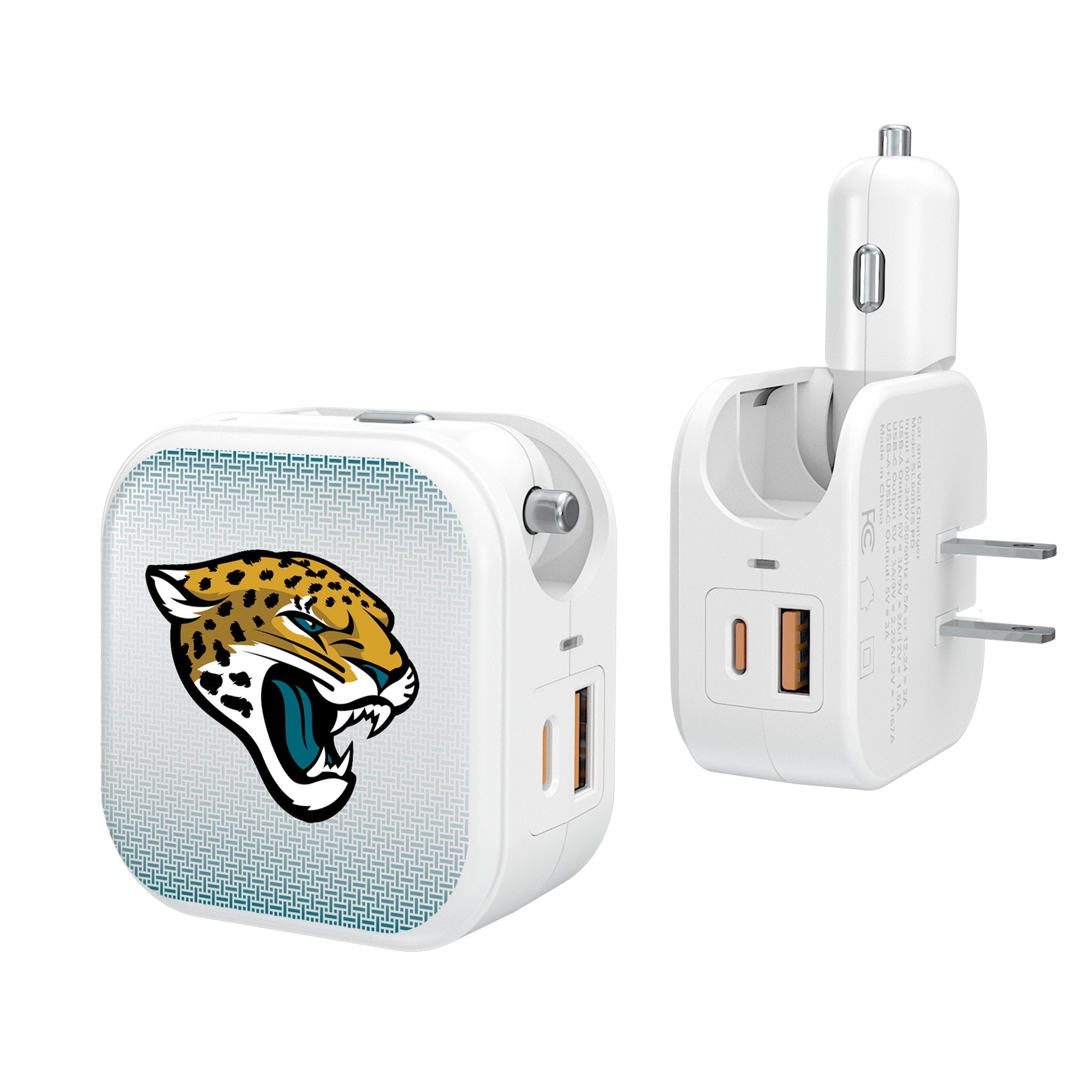 Jacksonville Jaguars Linen 2 in 1 USB Charger - Sports Gifts, Sports Memorabilia, Sports Collectibles, Fan Shop