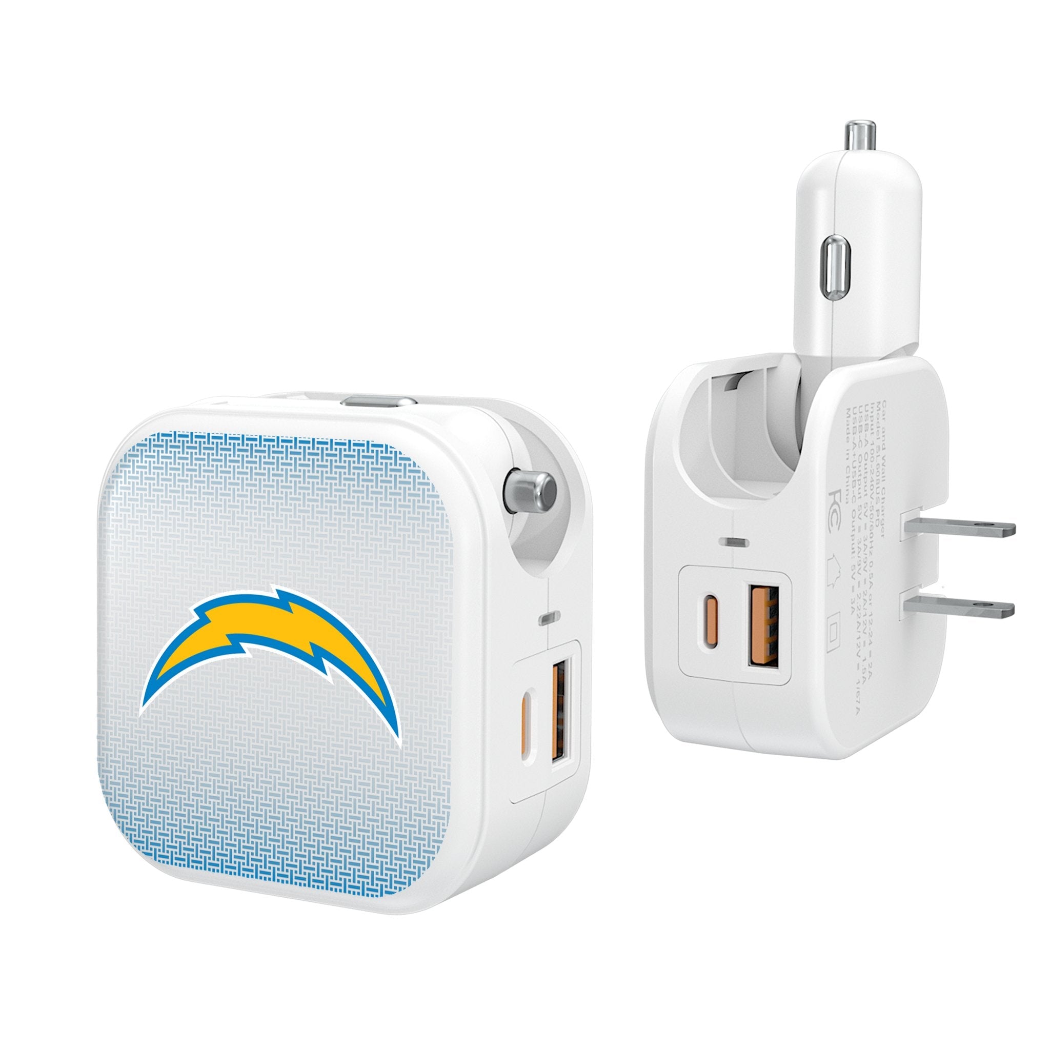 Los Angeles Chargers Linen 2 in 1 USB Charger - Sports Gifts, Sports Memorabilia, Sports Collectibles, Fan Shop